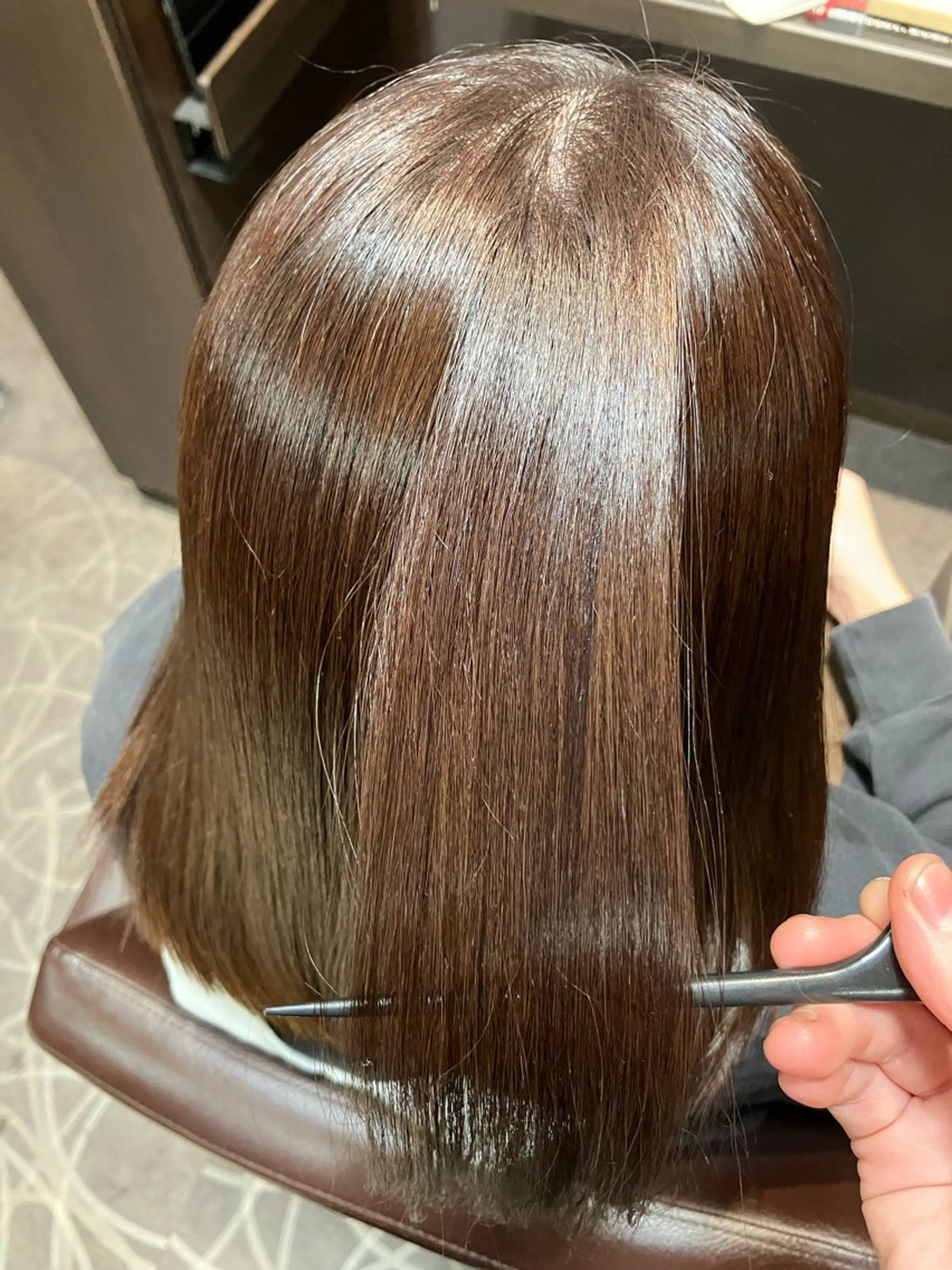 セミロング カラー ラベンダーカラー ラベンダーピンク ピンクカラー 小池 穂果/ 府中のヘアスタイル