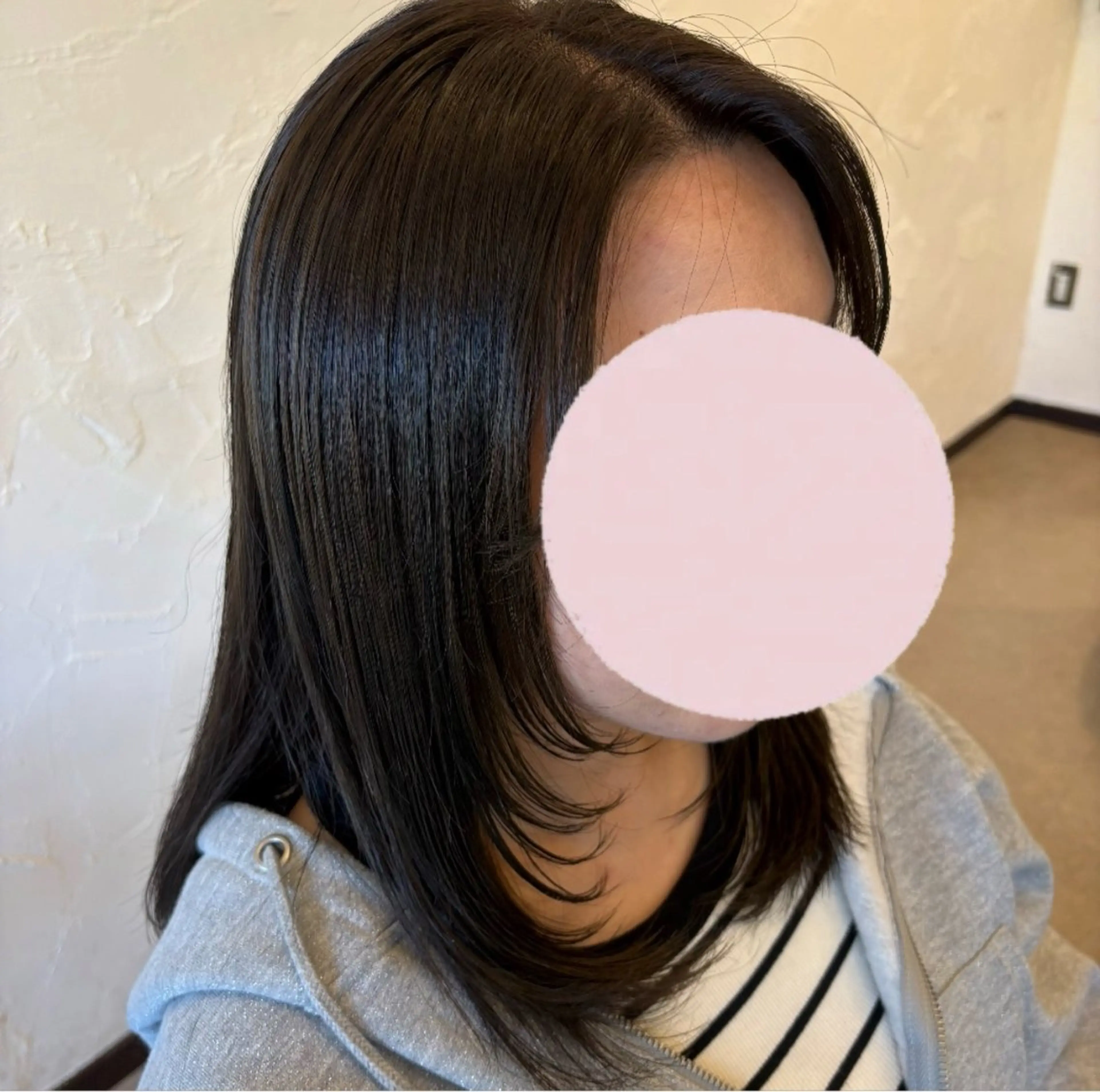 ロング カラー 顔まわりレイヤー 顔周りカット レイヤーカット カット ヘアカラー トリートメント 山下ちひろ／似合わせ カット／スパニストのヘアスタイル
