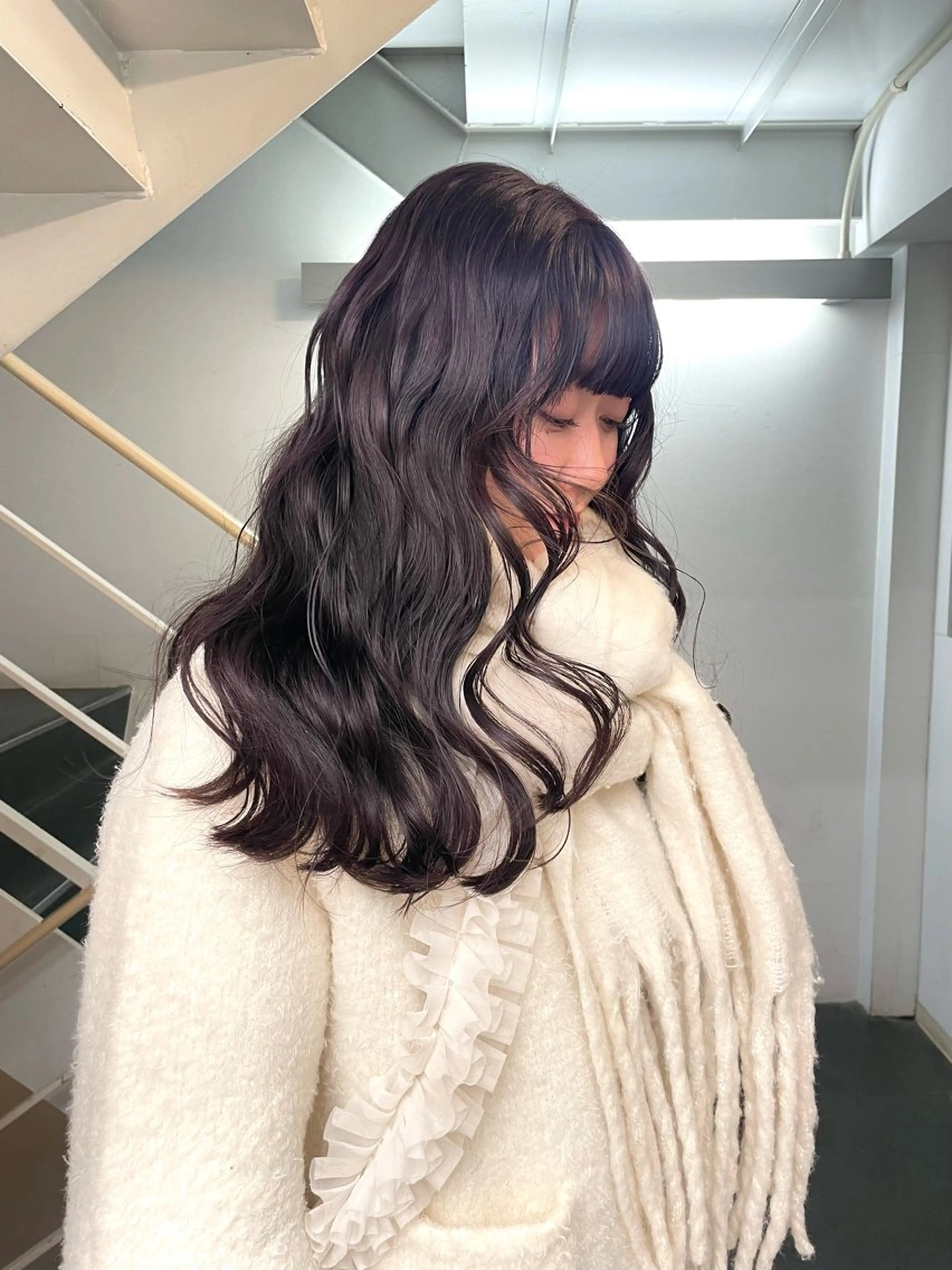 ロング カット ヘアカラー トリートメント Fev YUZUのヘアスタイル