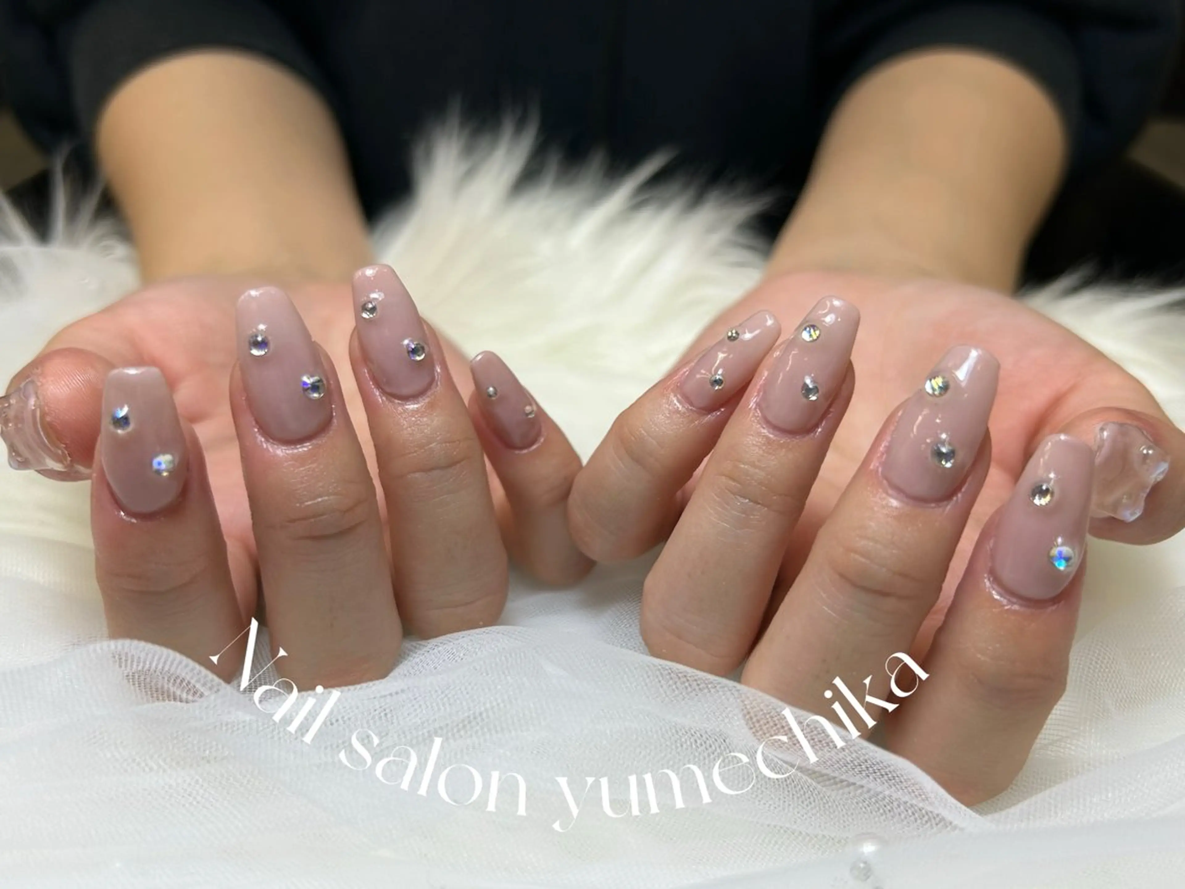 ネイル リボン ワンホンネイル ハンドネイル フットネイル Nail salon Yumechikaのネイルデザイン