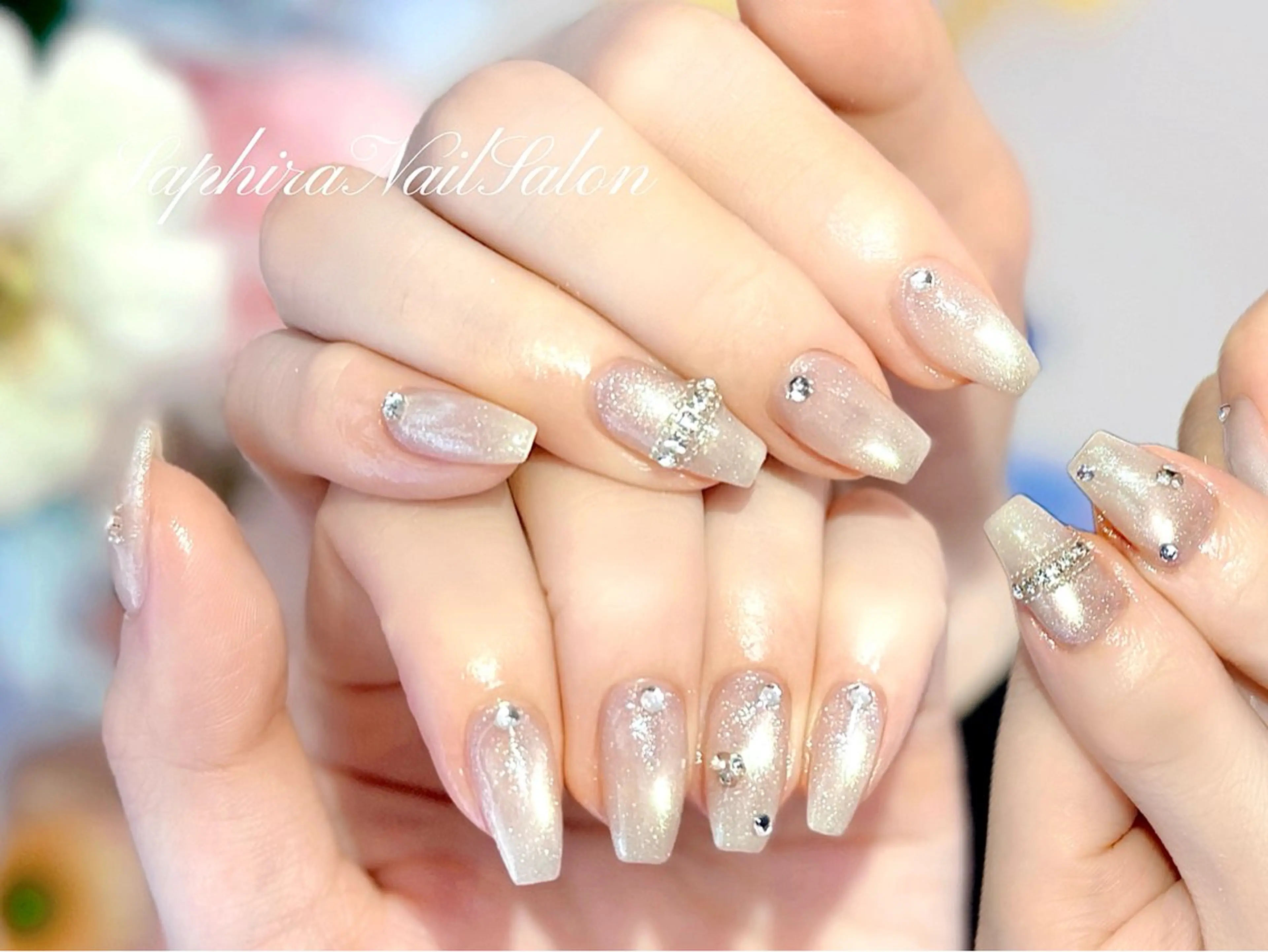 カラー ハンドネイル Saphiraネイル サロン錦糸町のネイルデザイン