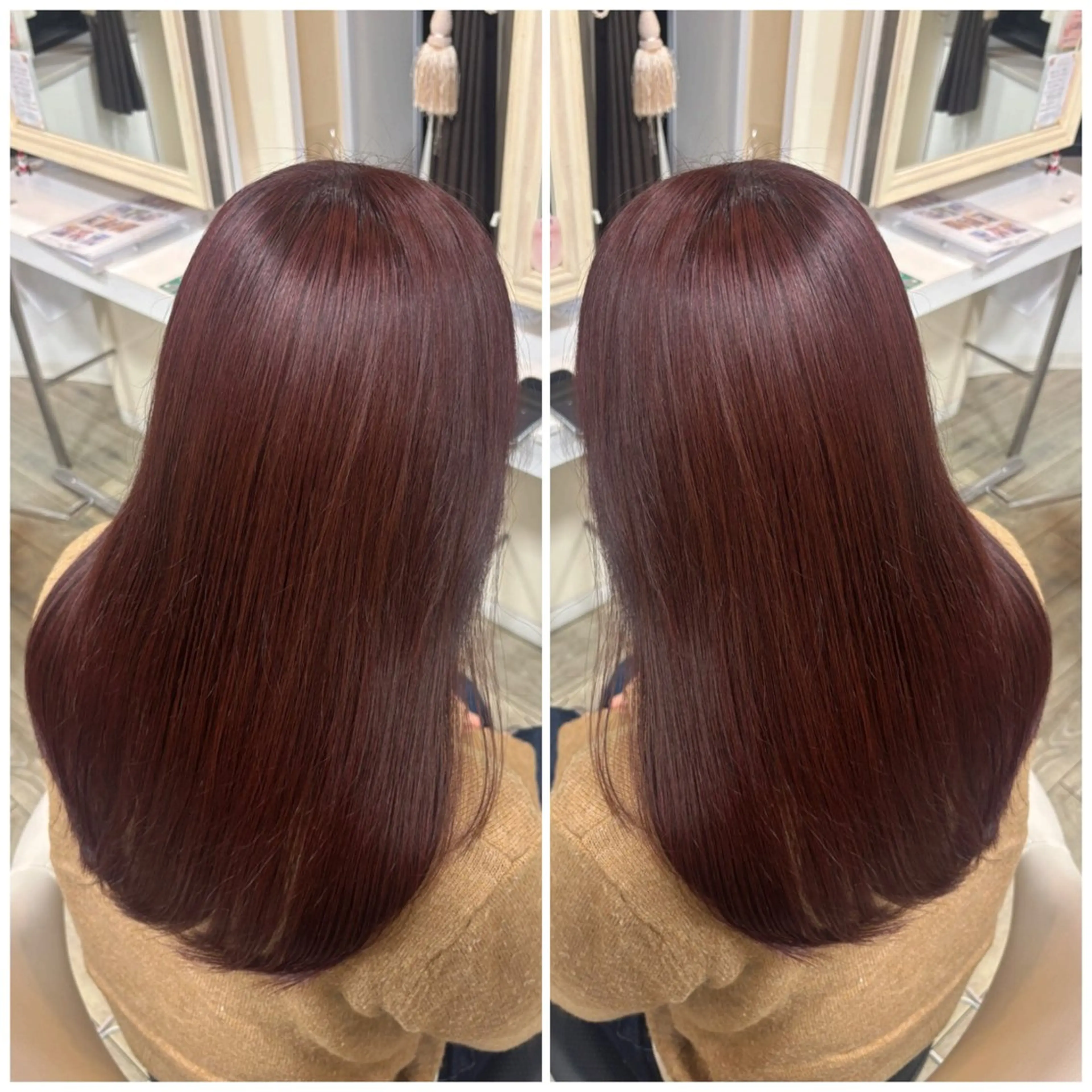 セミロング ヘアカラー トリートメント 宮島 梨央のヘアスタイル