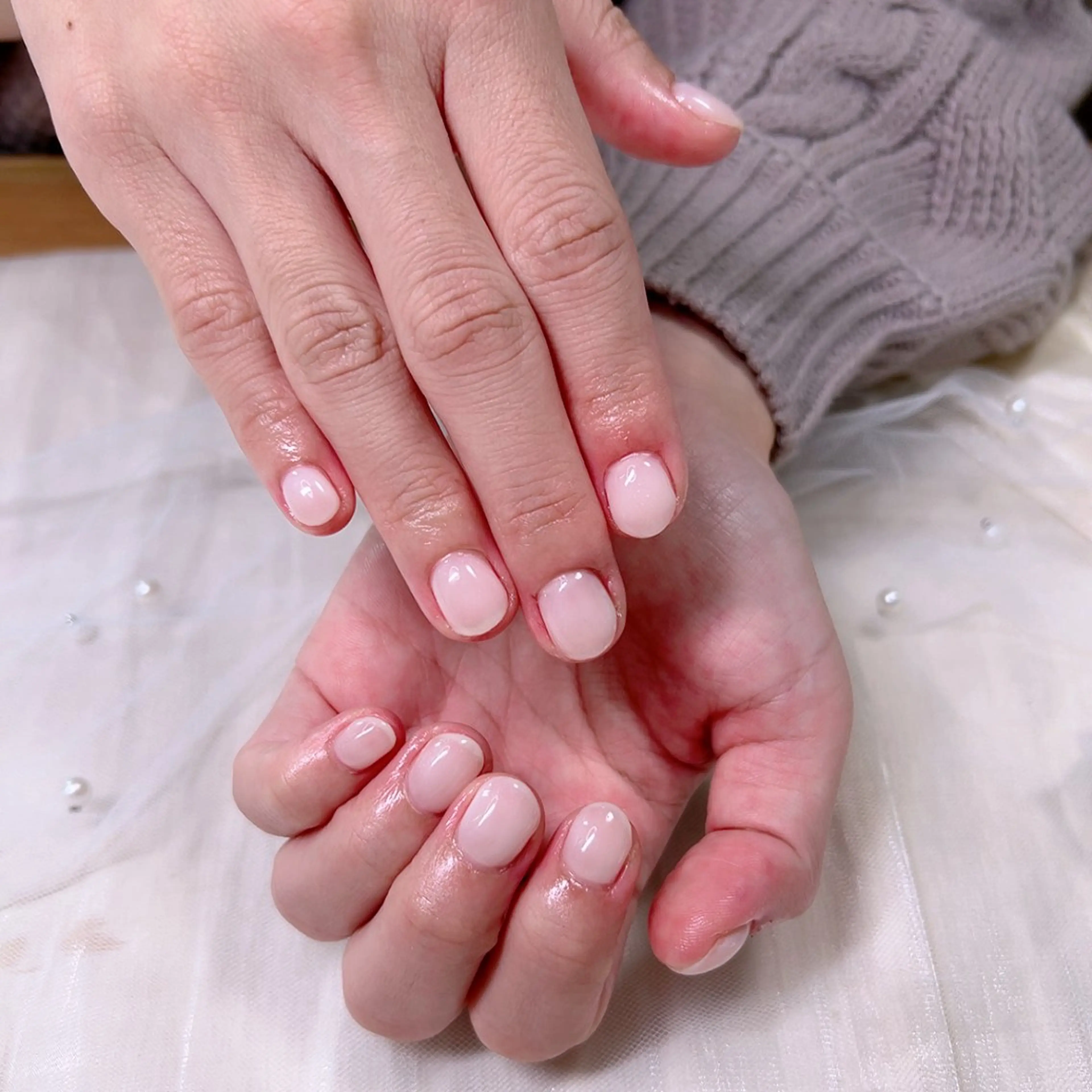 ネイル オフィスネイル ワンカラーネイル ぷっくりネイル シンプルネイル 冬ネイル Cute Tips nailのネイルデザイン
