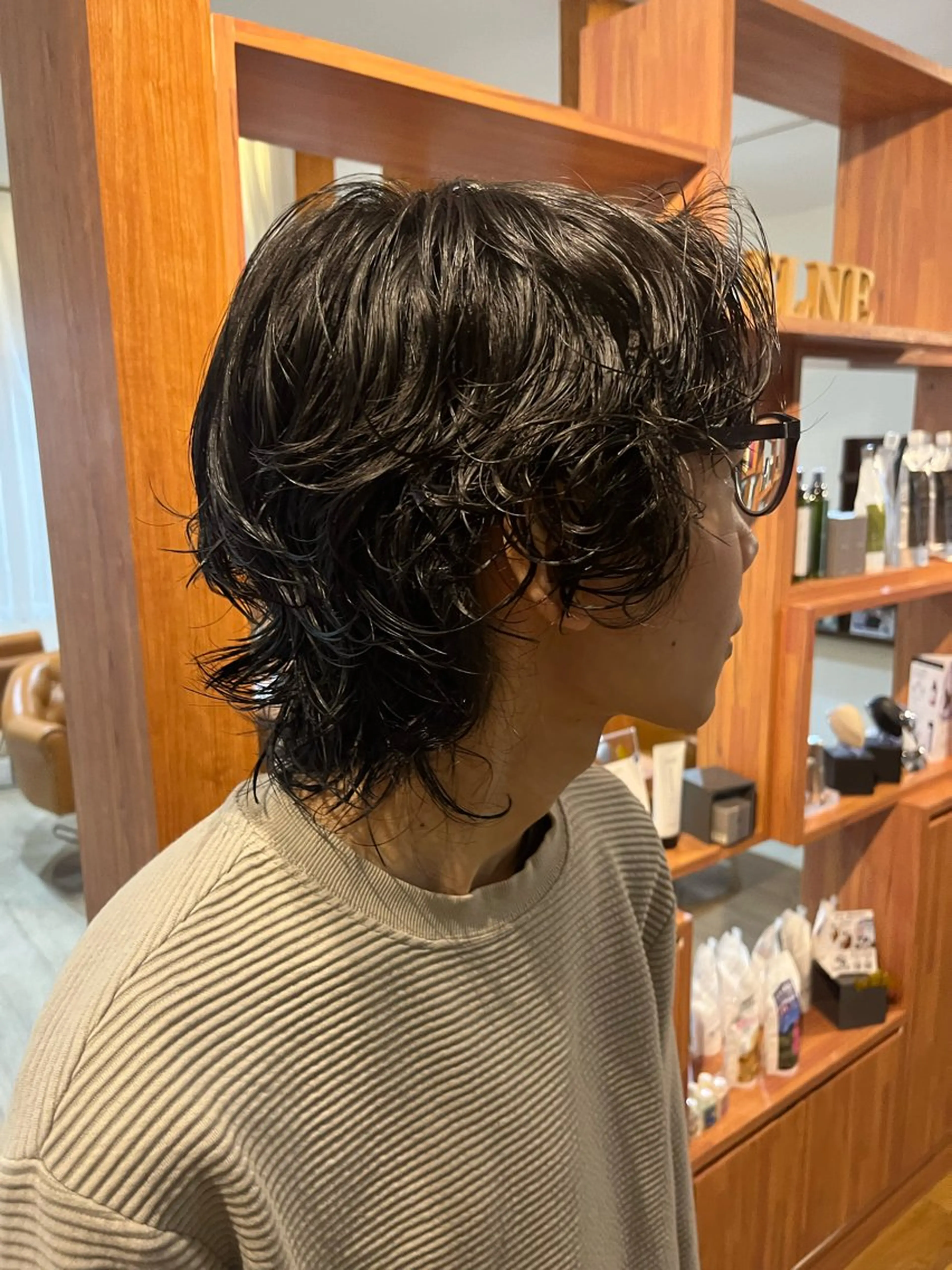 パーマ ウルフカット misaki/透明感 カラー/尼崎美容室のヘアスタイル