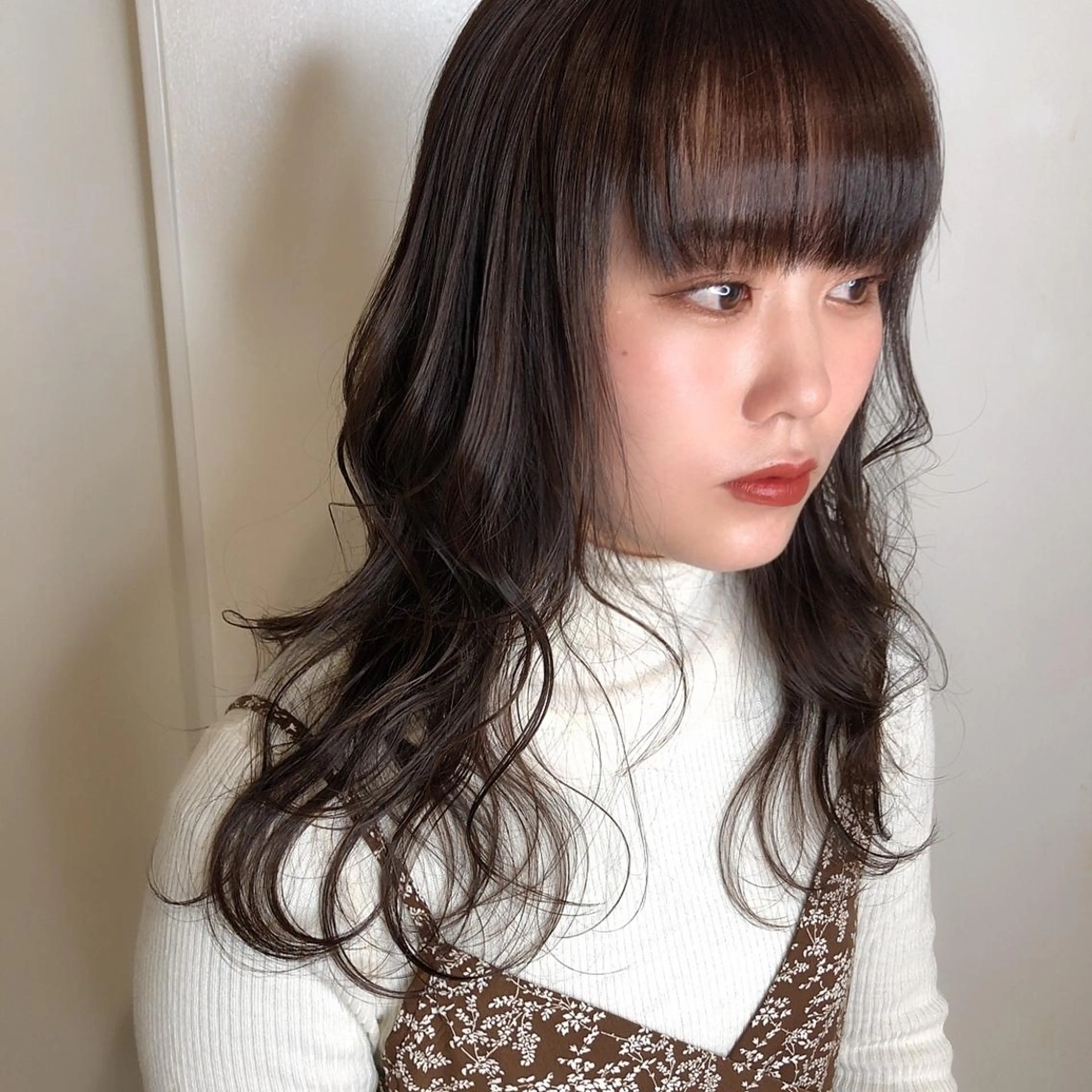 セミロング カラー ヘアアレンジ マツエク・マツパ ブラウンカラー チョコレートブラウン カラーマツエク ヘアカラー トリートメント ヘアセット 透明感カラー🫧ヘア セット🫧松本菜月の眉毛・アイブロウイメージ