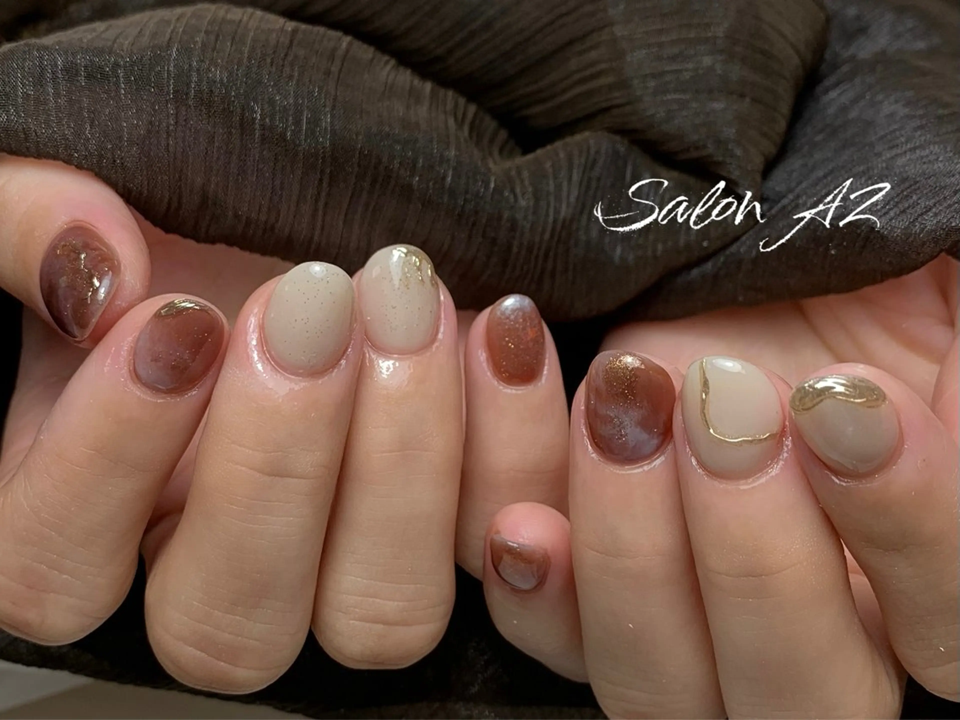 ネイル アートネイル フットネイル フレンチネイル マグネットネイル 持ち込み ハンドネイル salon AZ NANAのネイルデザイン