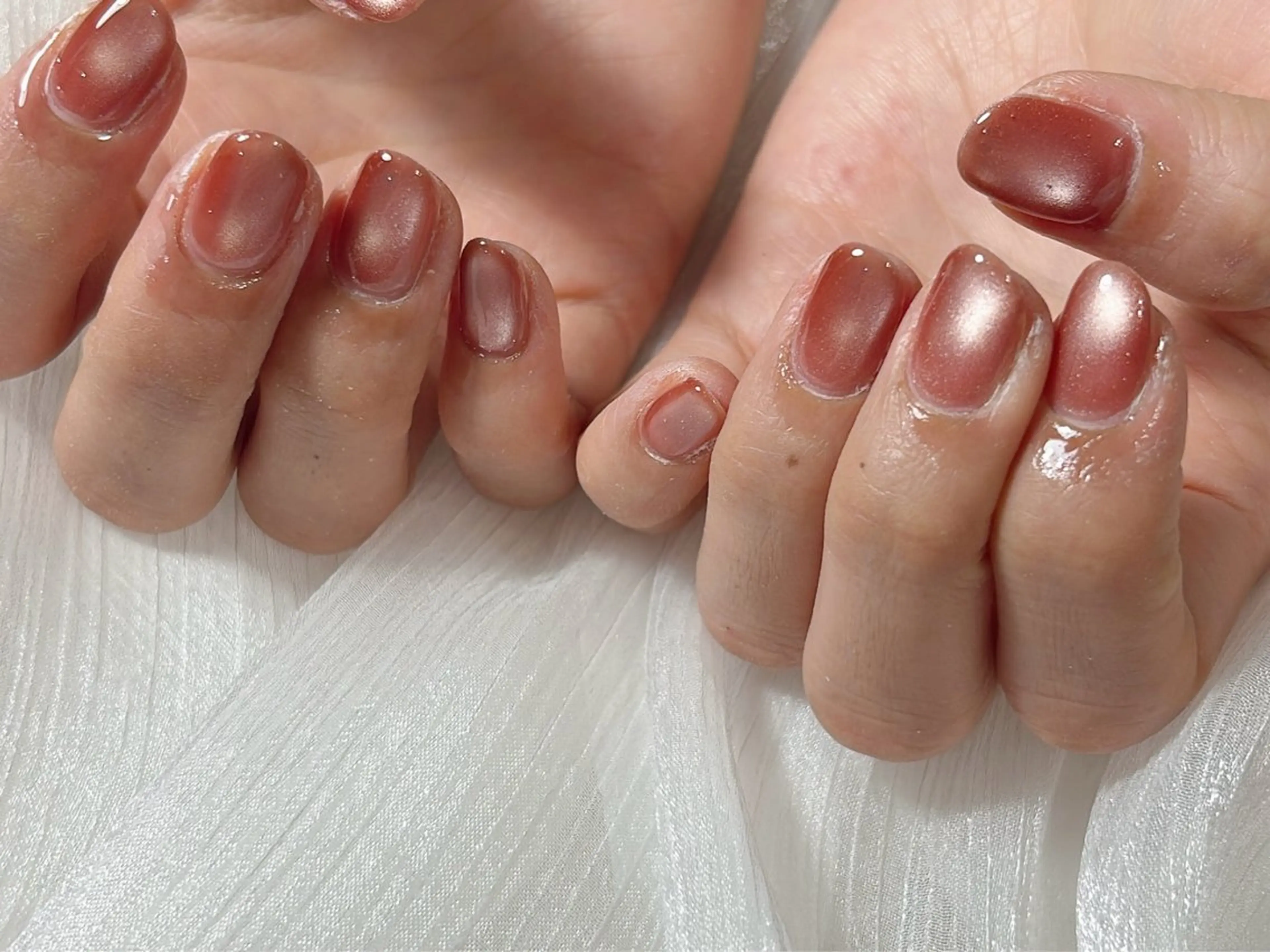 ネイル オーロラネイル フットネイル フレンチネイル ジェルネイル ハート ハンドネイル mogunail &blowのネイルデザイン