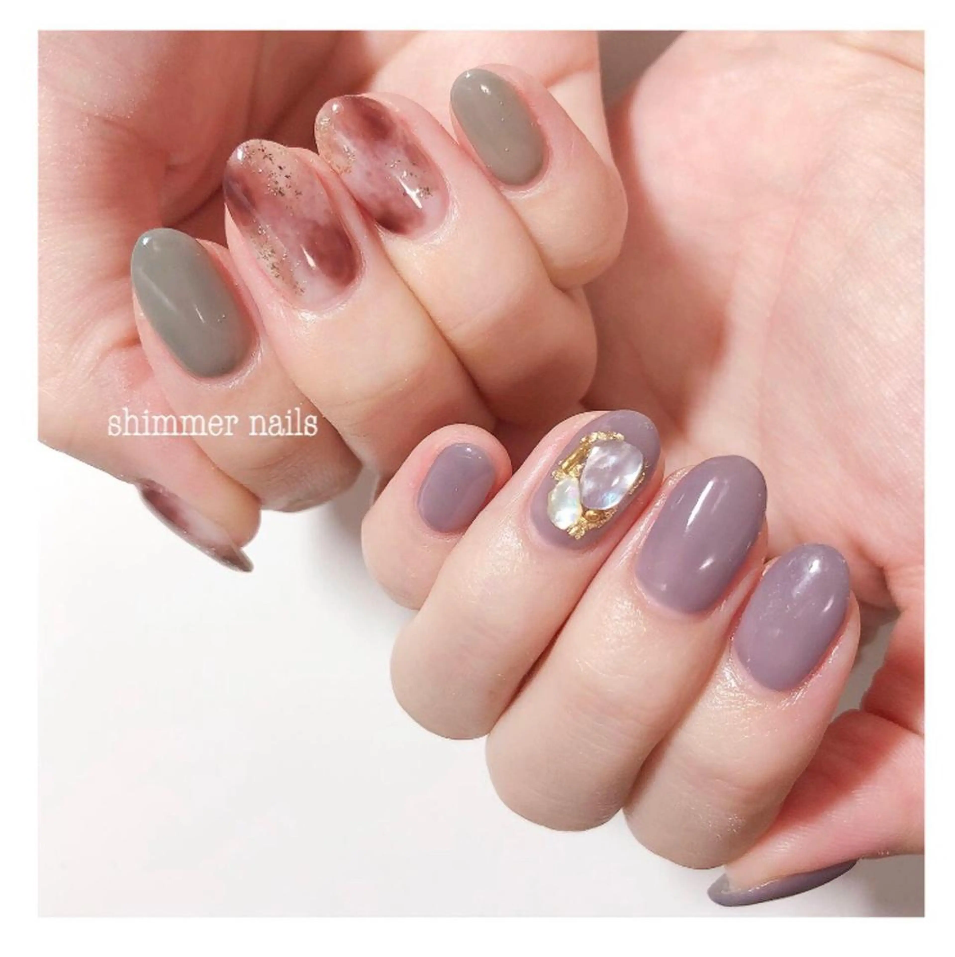 ネイル おそろいネイル shimmer nailsのネイルデザイン