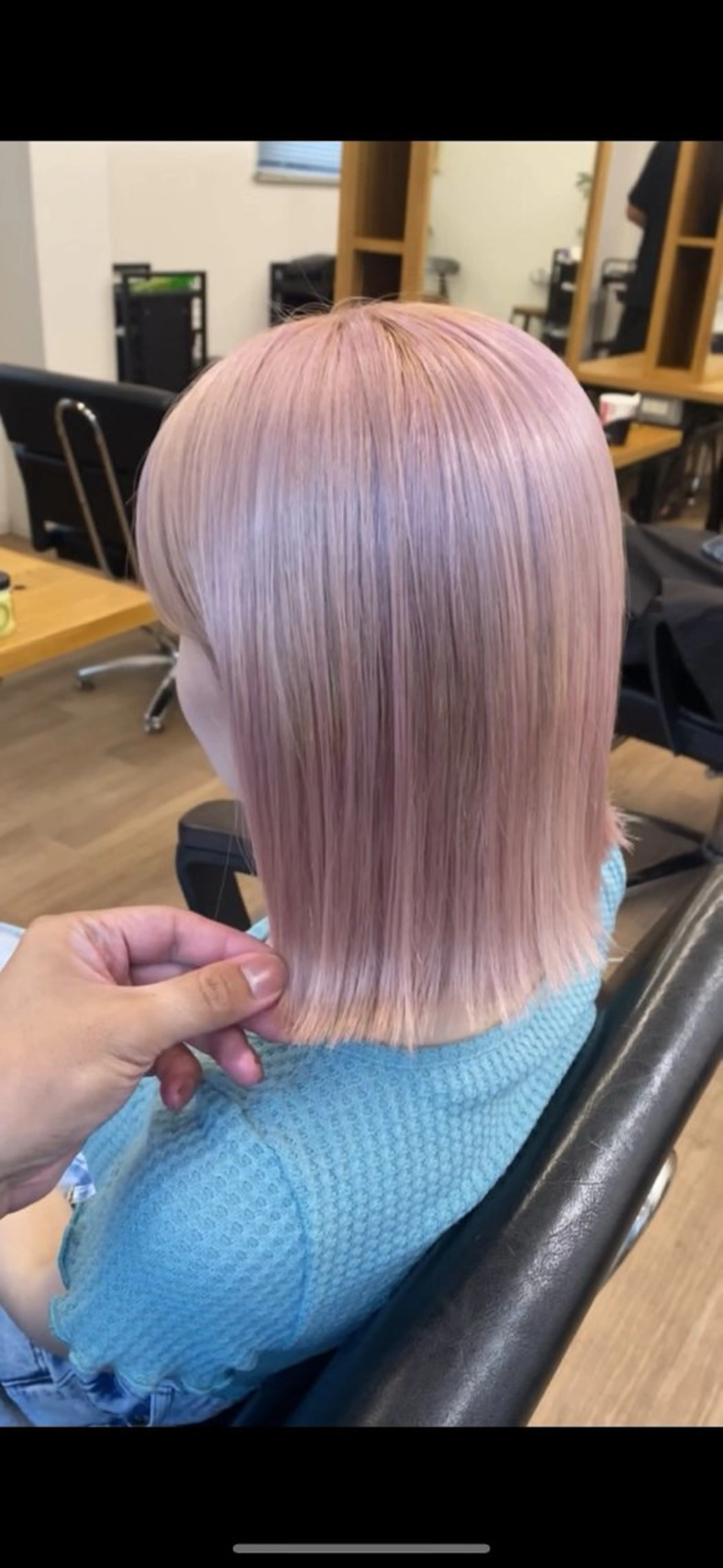 カラー ブリーチ ケアブリーチ 透明感カラー ダブルカラー 髪質改善 カット ヘアカラー トリートメント 韓国風×透明感カラー 髪質改善オタベシンヤのヘアスタイル