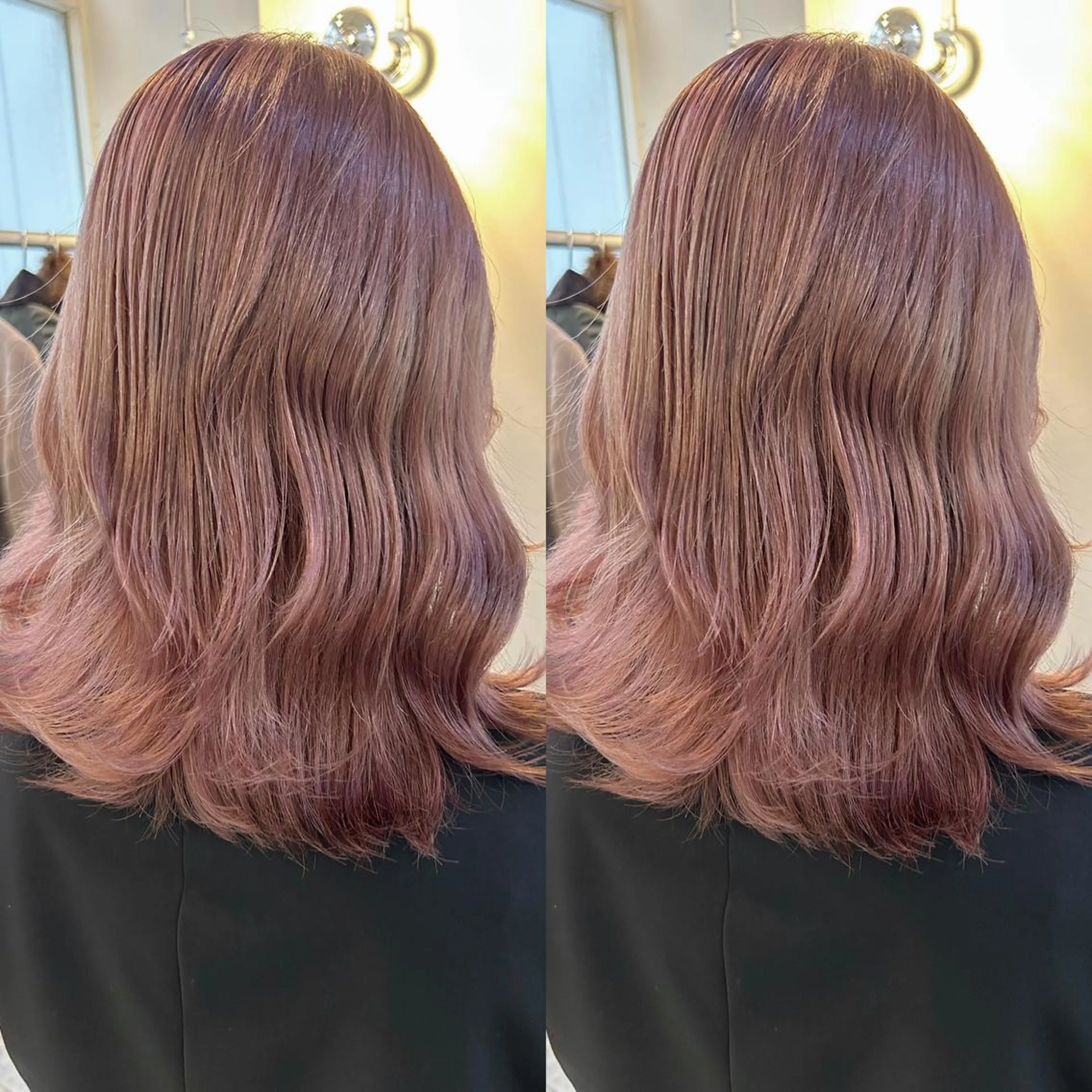 ミディアム カラー ヘアカラー トリートメント yoriダブルカラー 代表すがわらのヘアスタイル