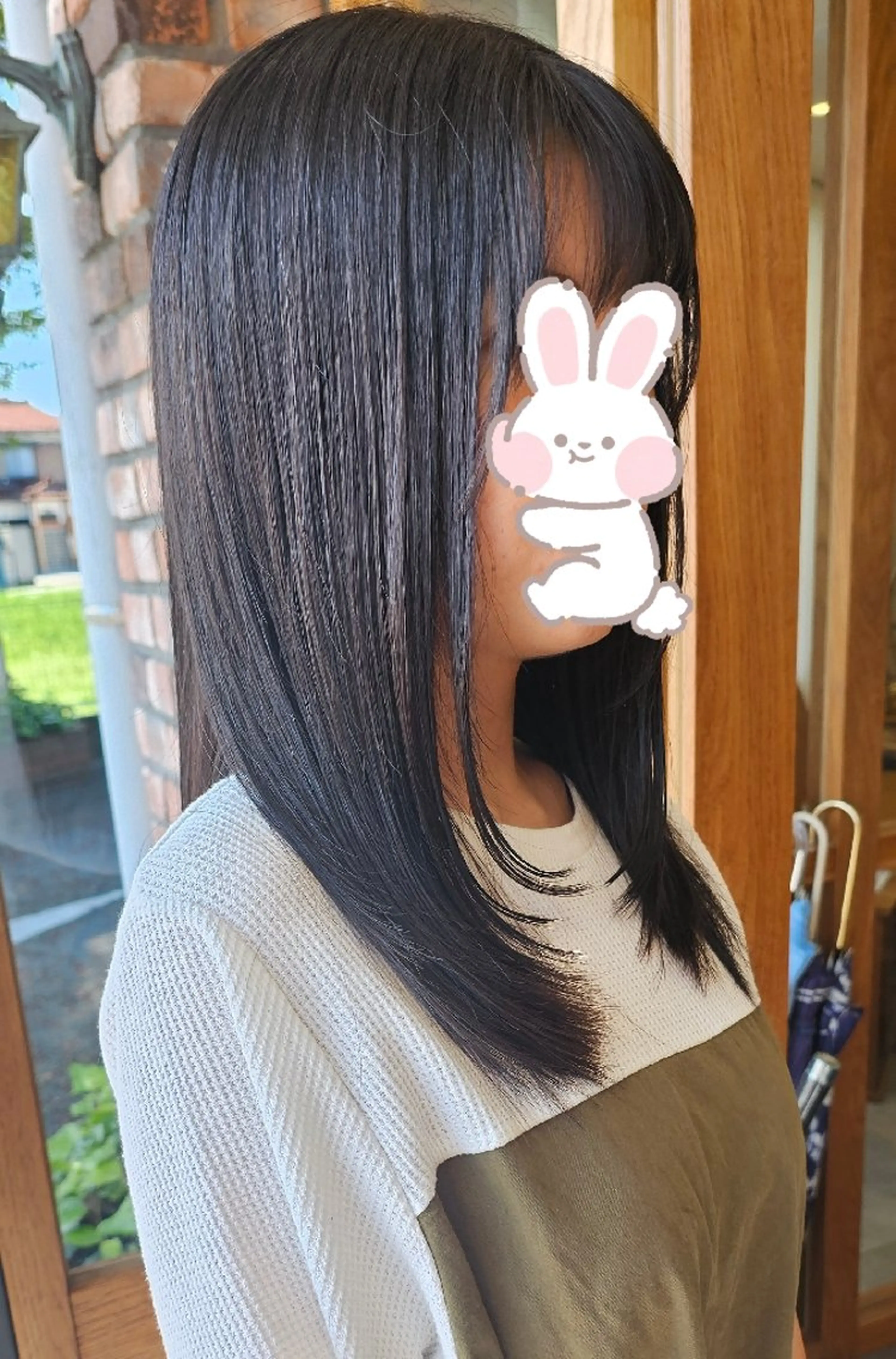 ロング レイヤーカット きただ あみのヘアスタイル