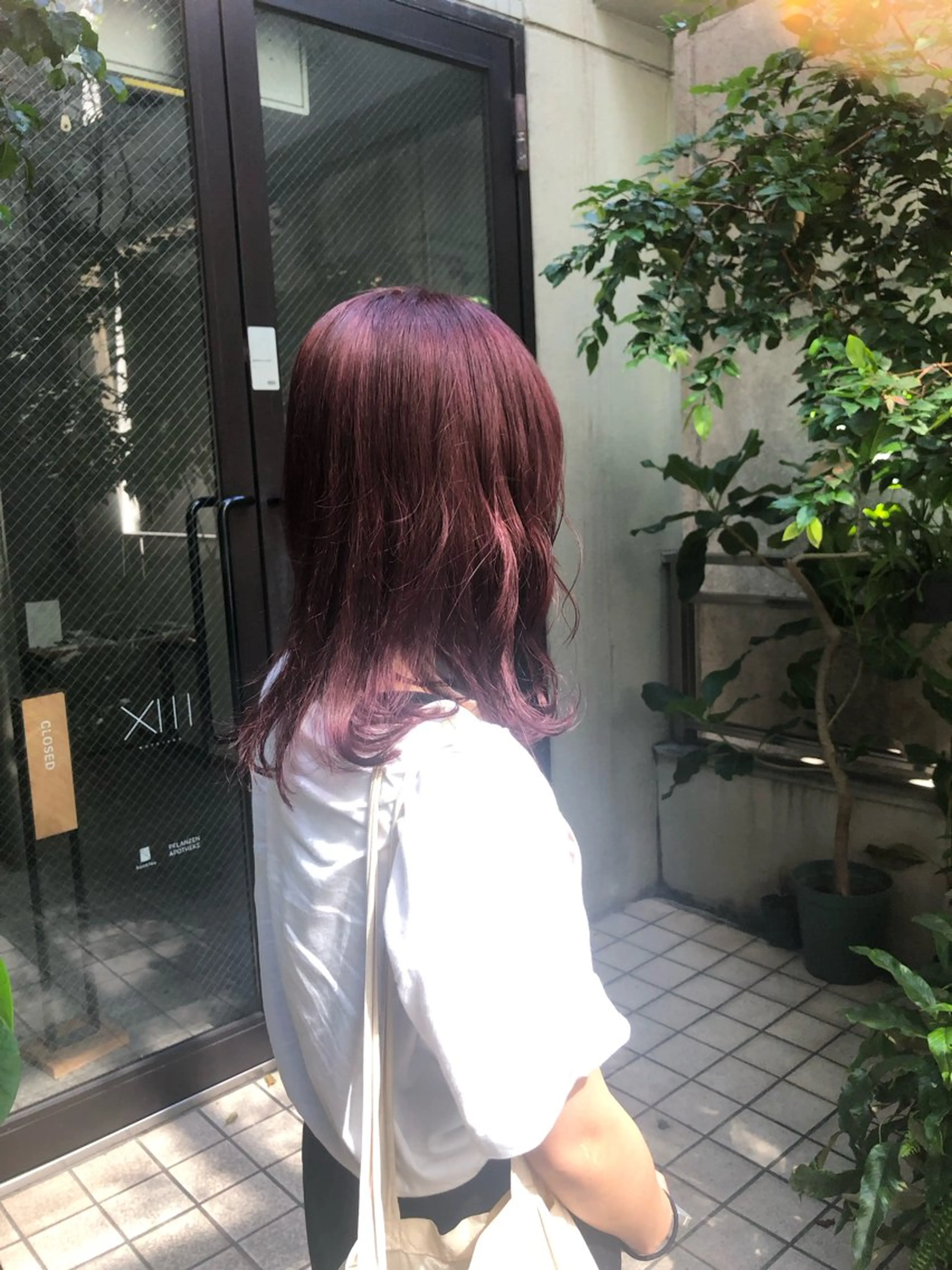 カラー ブリーチ レッドカラー 竹内 絢香のヘアスタイル