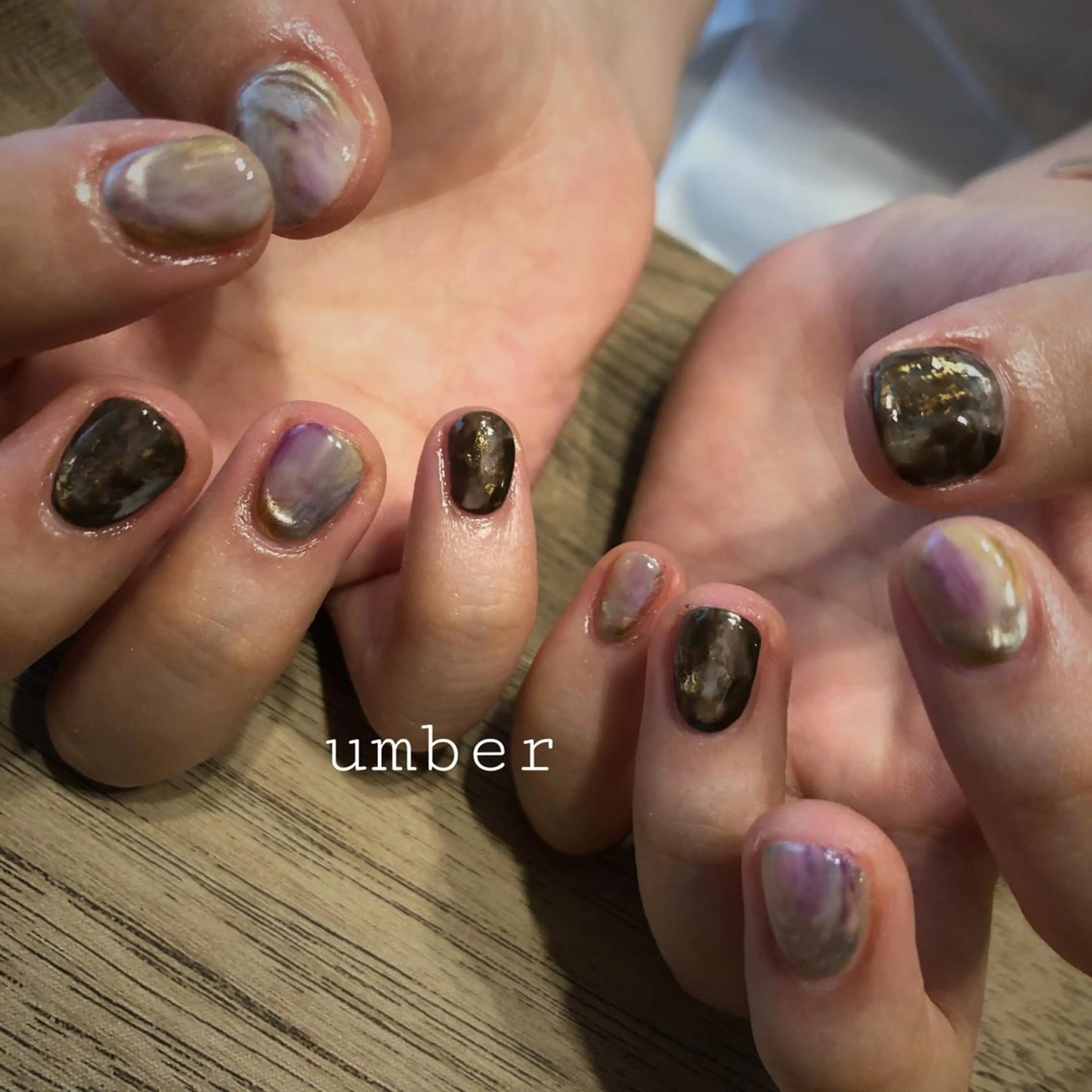 ネイル クリアネイル フットネイル フレンチネイル グラデーション マグネットネイル ハンドネイル umber 三茶1分のネイルデザイン