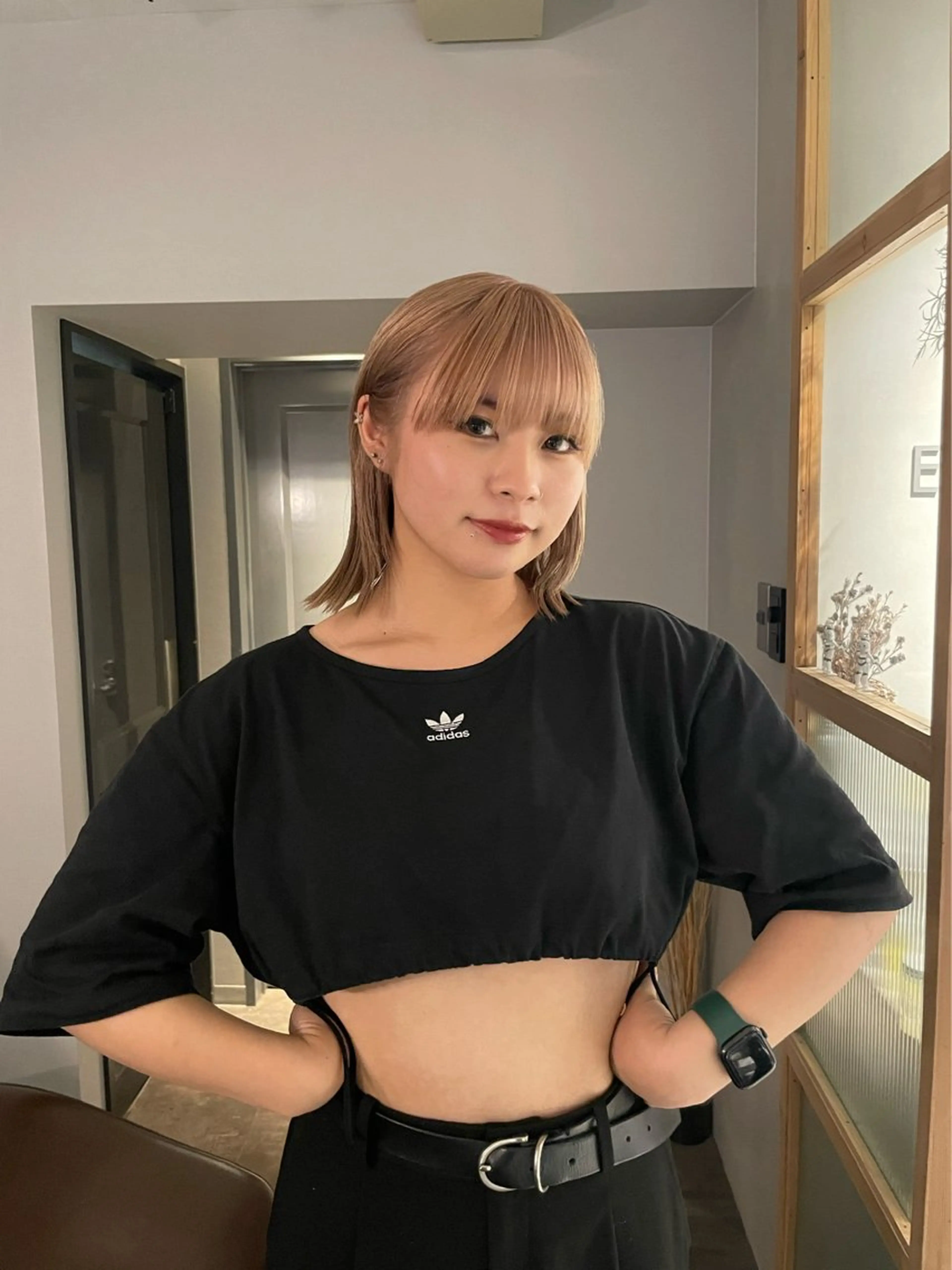 カラー ブリーチ ピンクカラー カット ヘアカラー トリートメント ミルクティーベージュ ブリーチ🖤サヤカのヘアスタイル