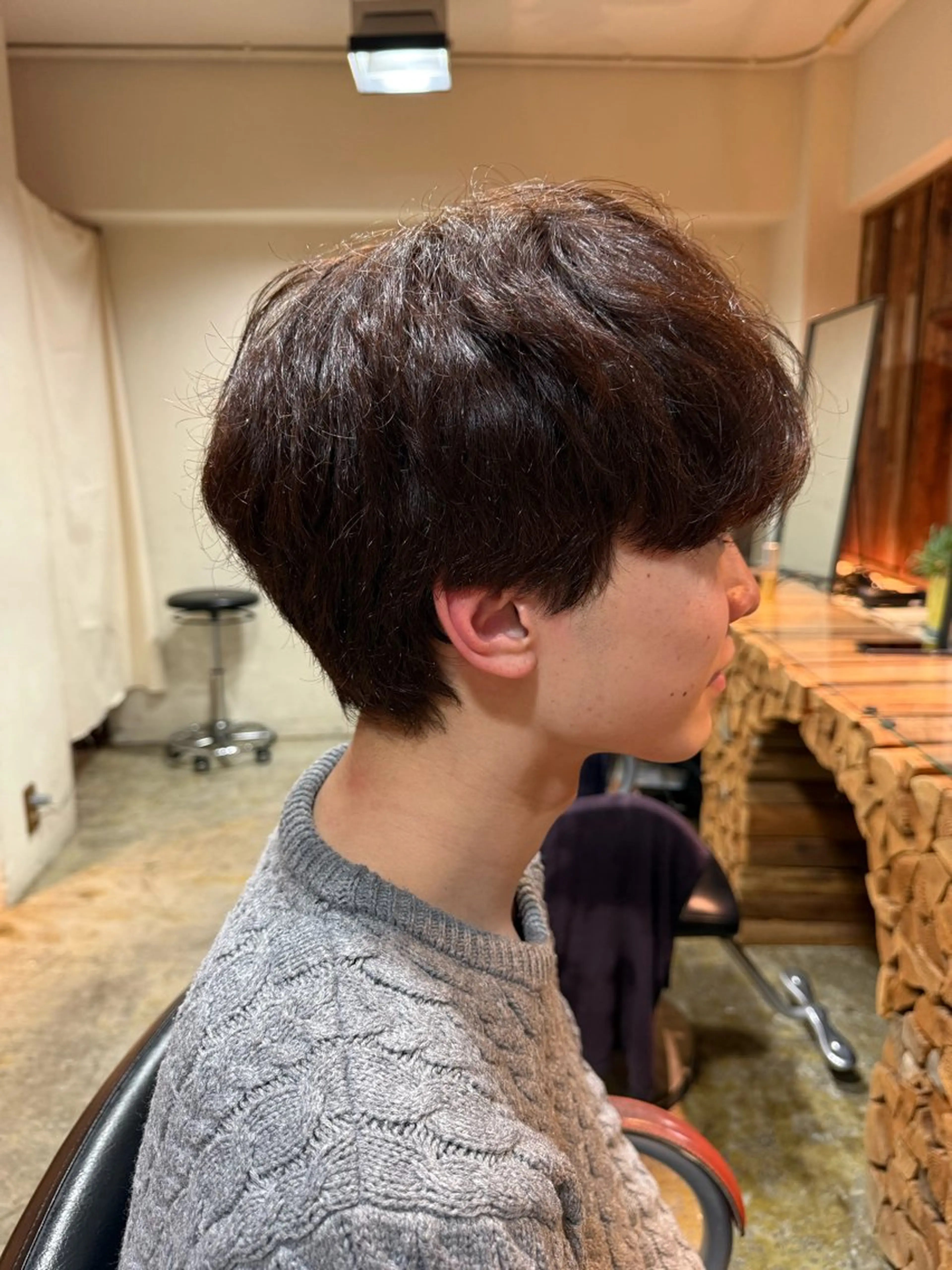 メンズ 須藤　優真 切りっぱなしボブのヘアスタイル