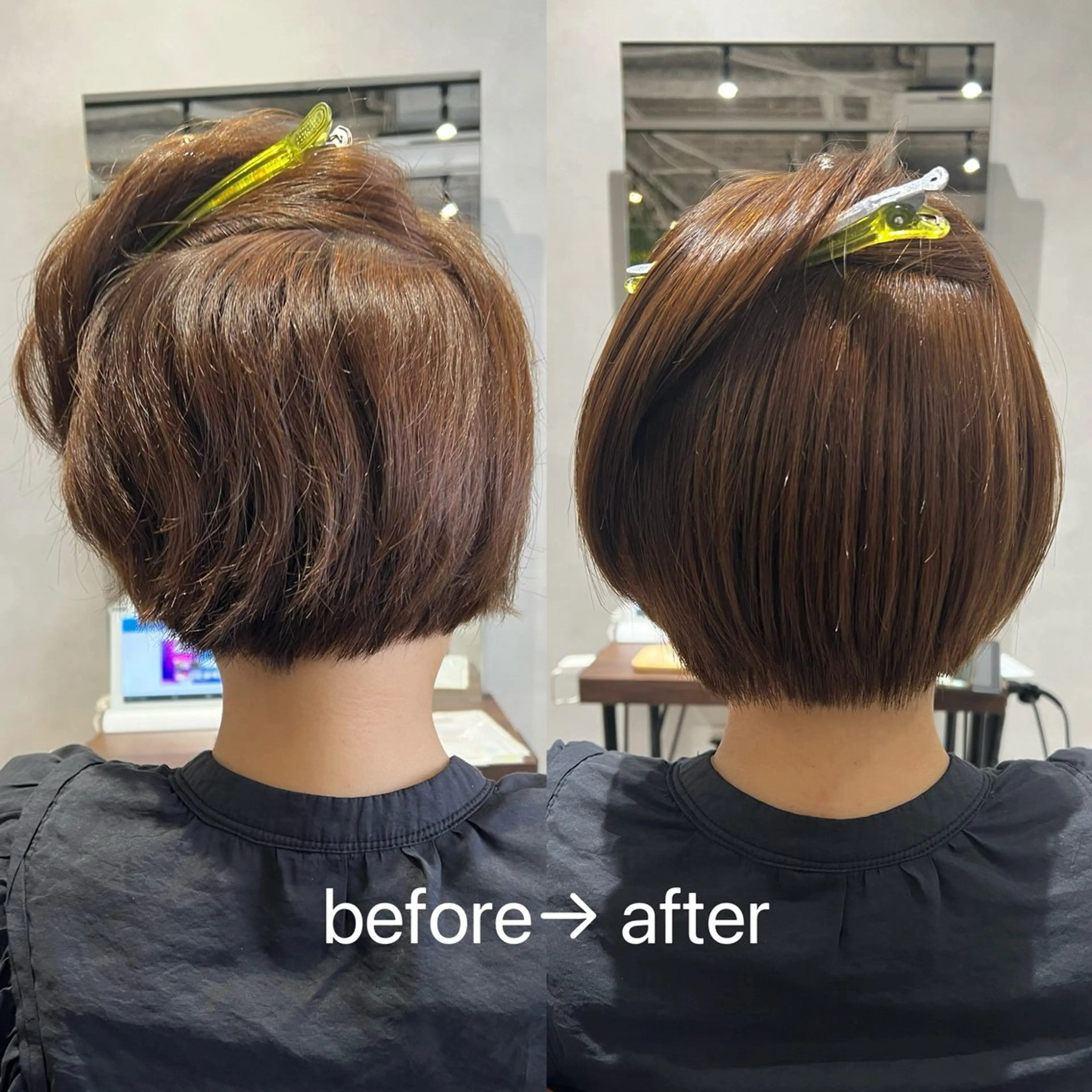 ショート 髪質改善 縮毛矯正 酸性ストレート 縮毛矯正 トリートメント 岸本 桂輝のヘアスタイル