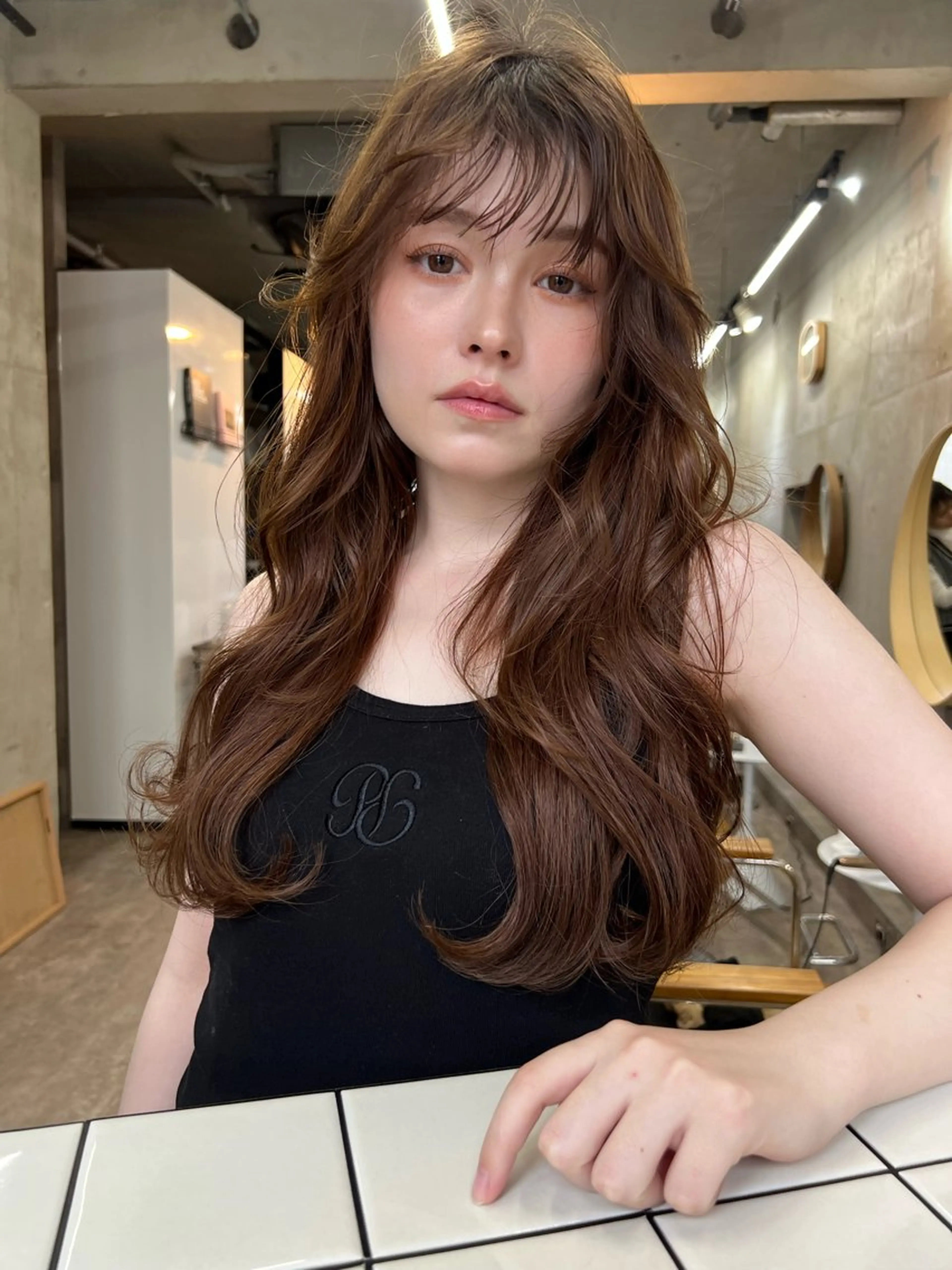 ロング カラー ベージュカラー レイヤーカット カット ヘアカラー トリートメント カットモデル募集中 ／HARUKA🎀のヘアスタイル