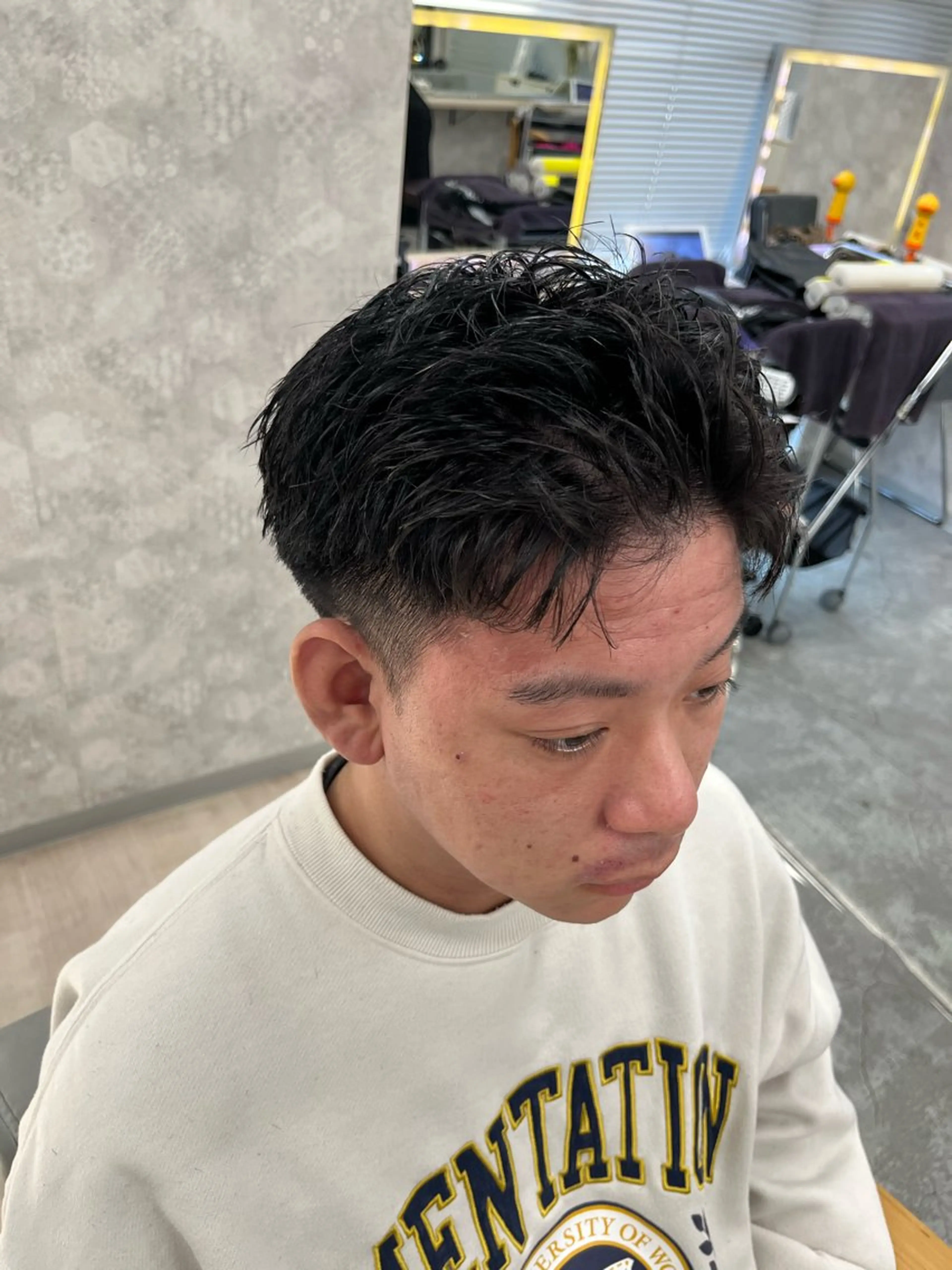 ショート メンズ カット メンズパーマ特化 🔥韓国ヘア職人🔥のヘアスタイル