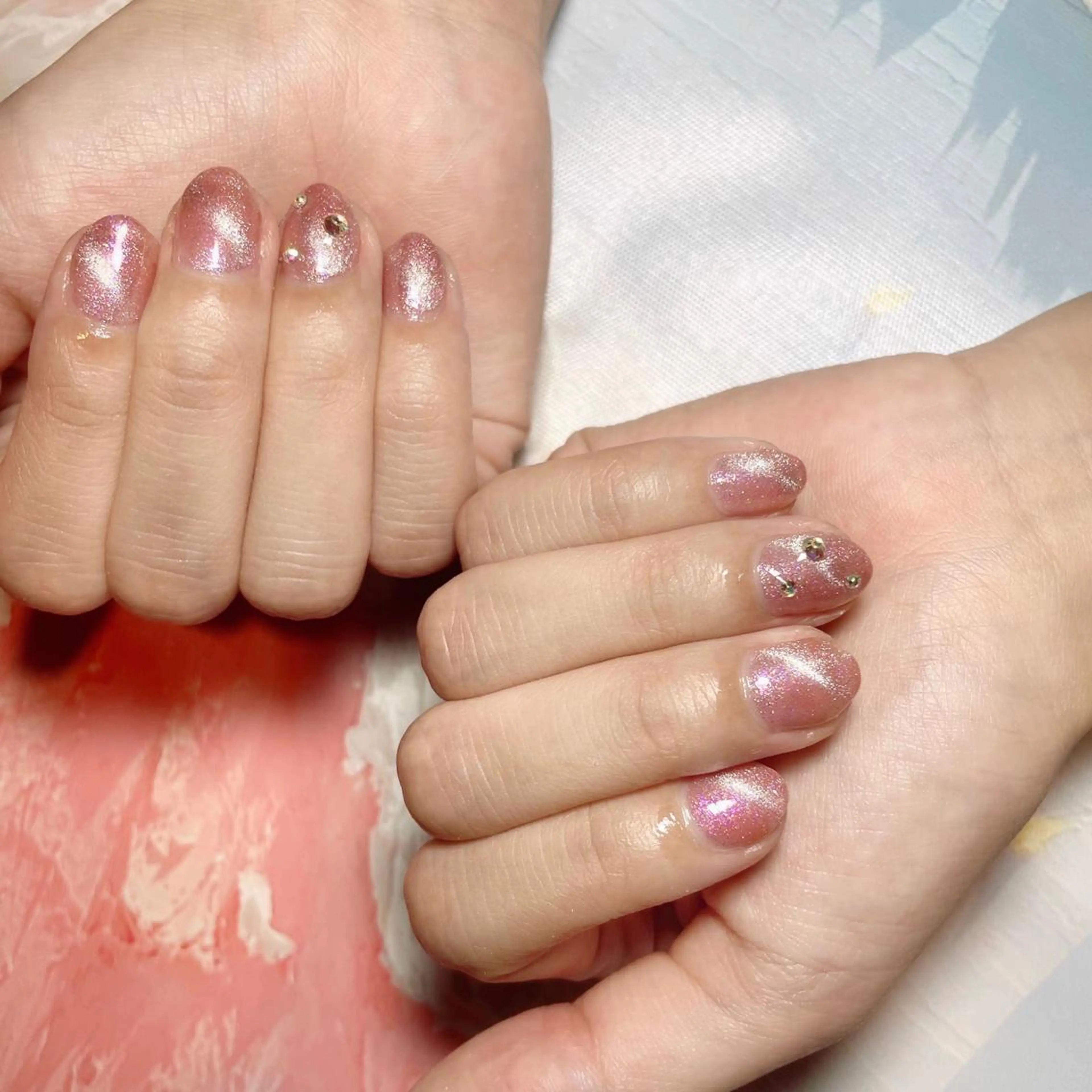 ネイル ジェルネイル マグネットネイル シンプルネイル ハンドネイル Nail ヌシん家 AKANEのネイルデザイン