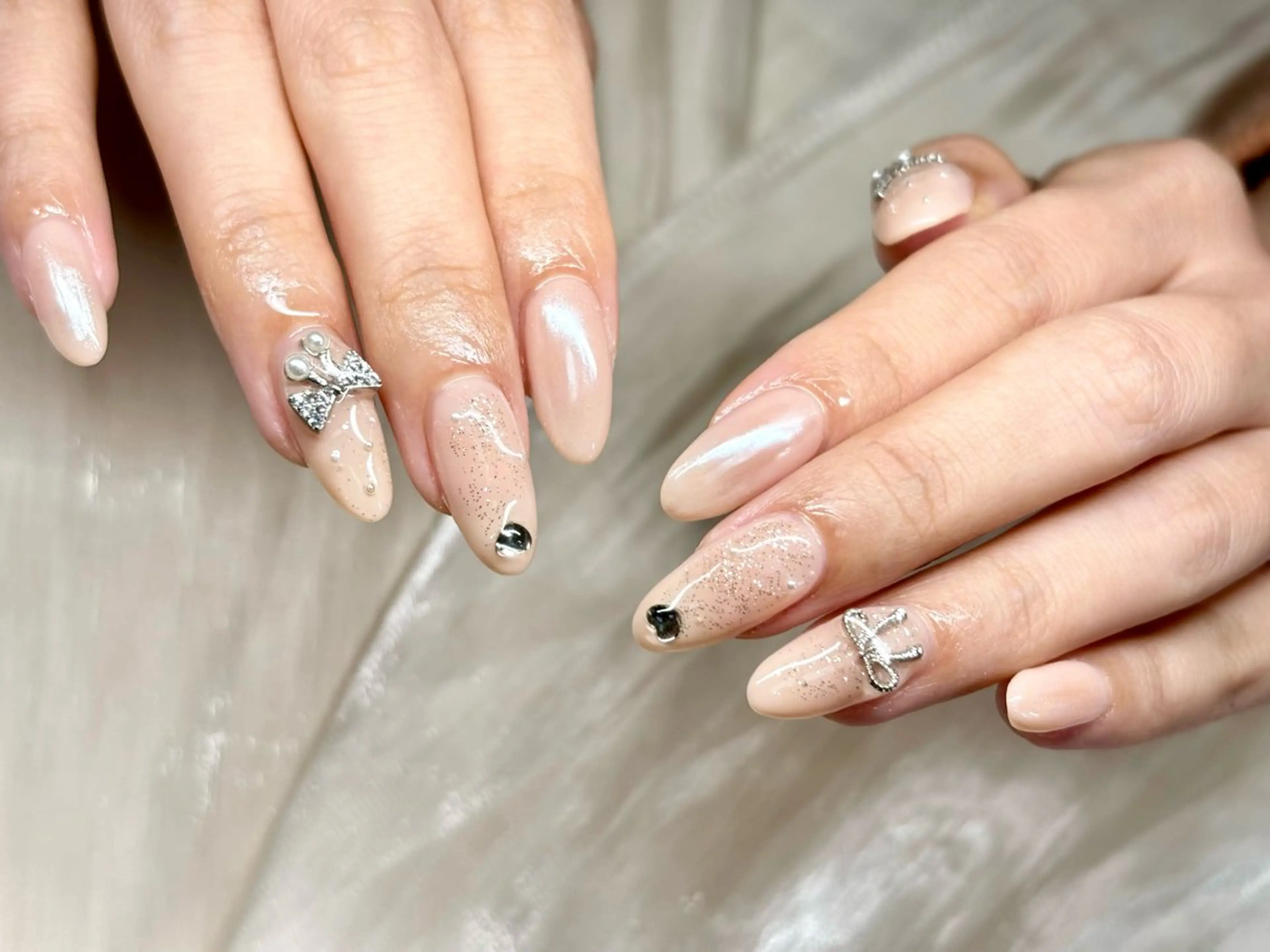 ネイル ワンホンネイル 冬ネイル クリスマス ETE LUNA NAILのネイルデザイン