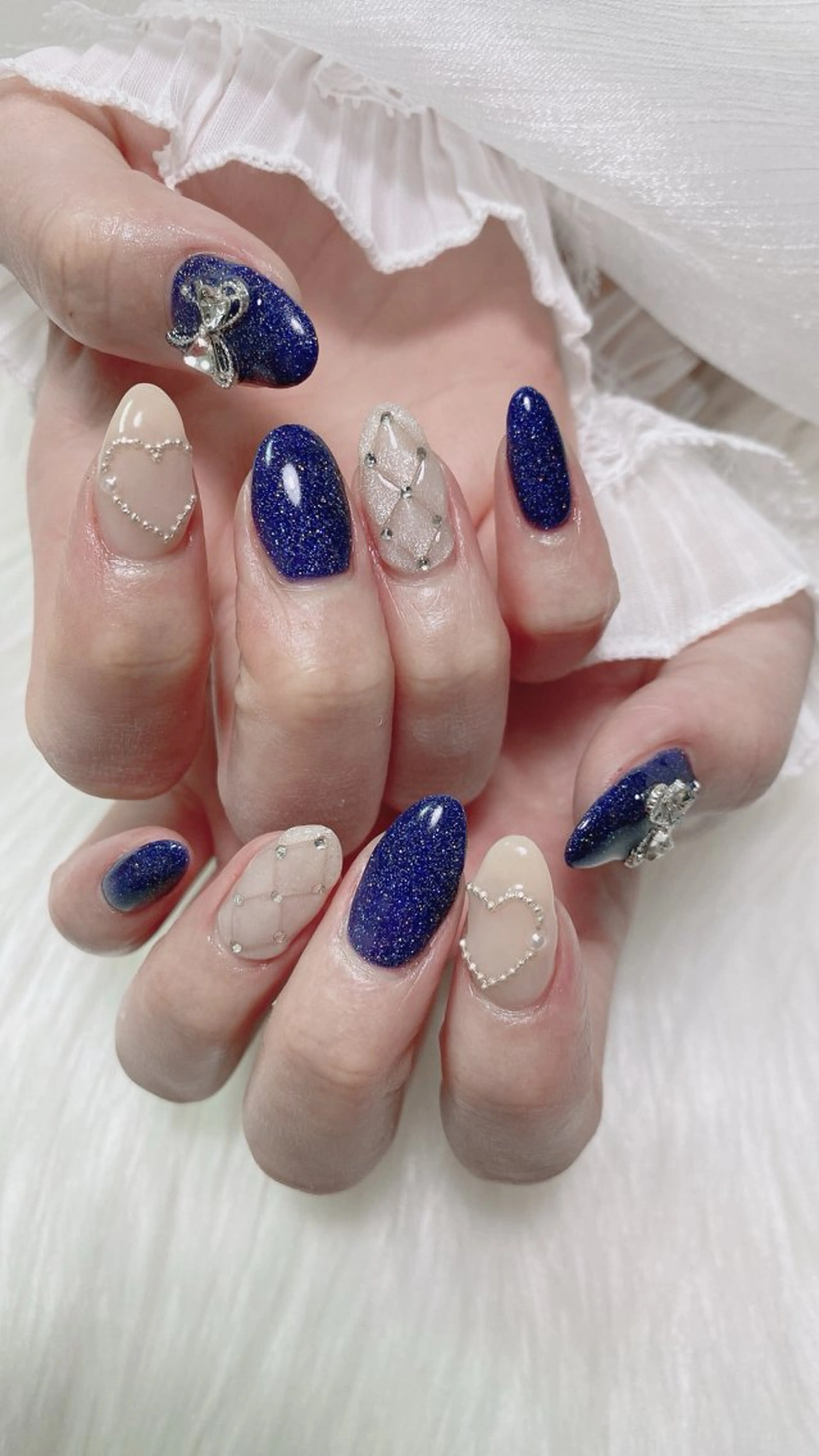 ネイル ハンドネイル オーシャン スカルプネイルサロンのネイルデザイン