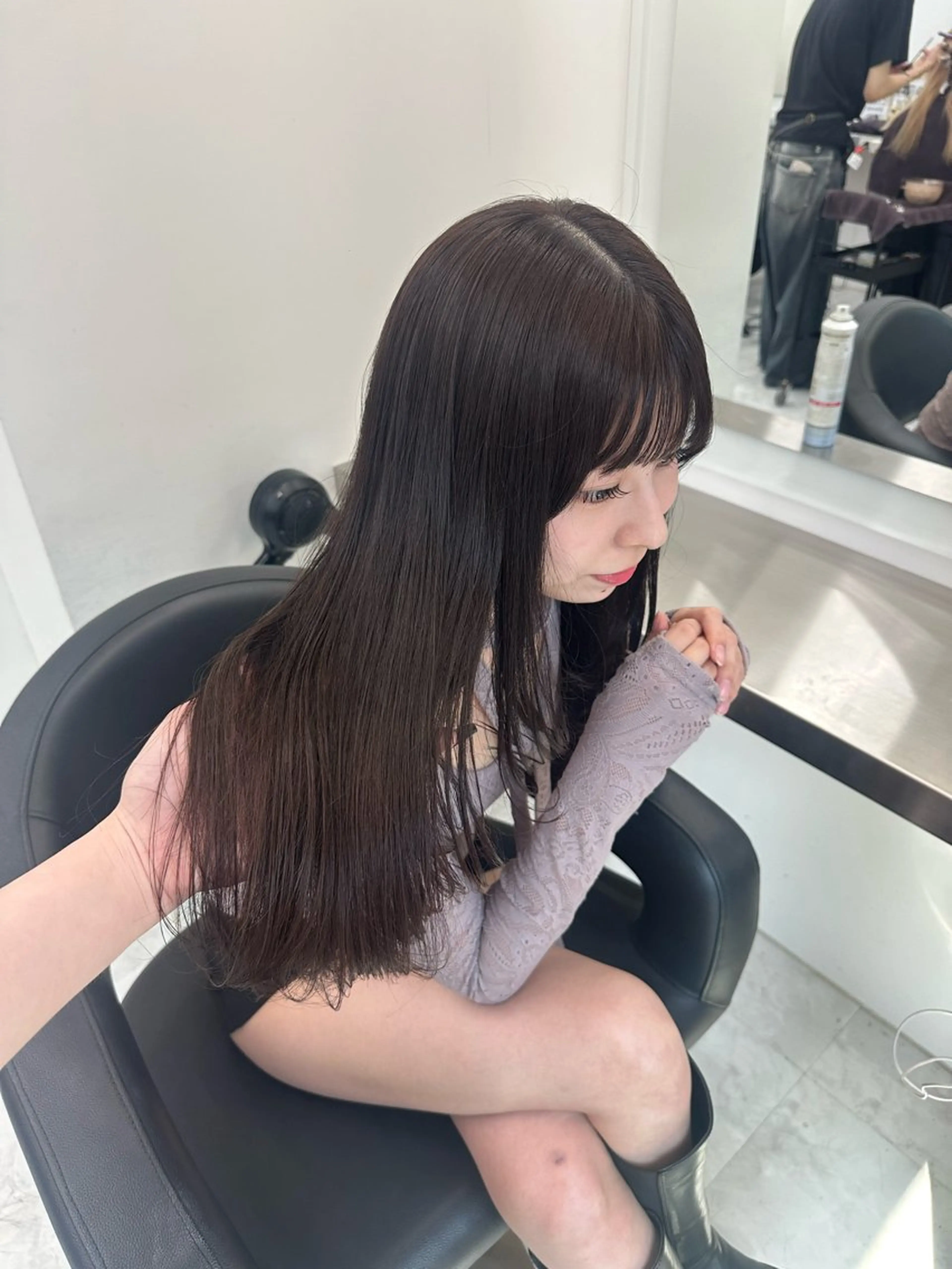 ロング カラー ヘアアレンジ トリートメント 大人っぽ中韓レディ ヘア🤍MAOのヘアスタイル