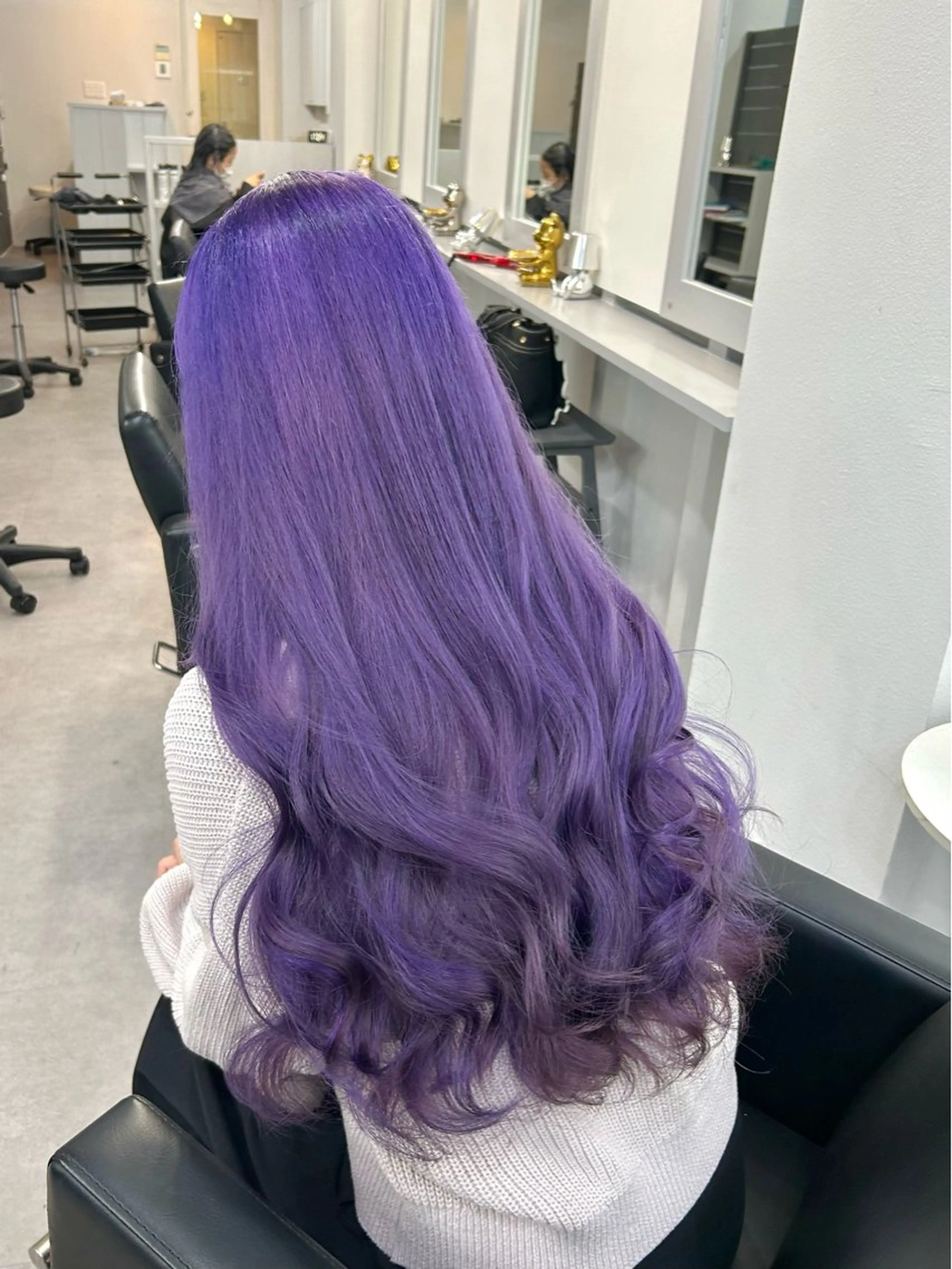ロング カラー ハイトーンカラー パープルカラー Cielro/ダブル カラー/西田咲希のヘアスタイル