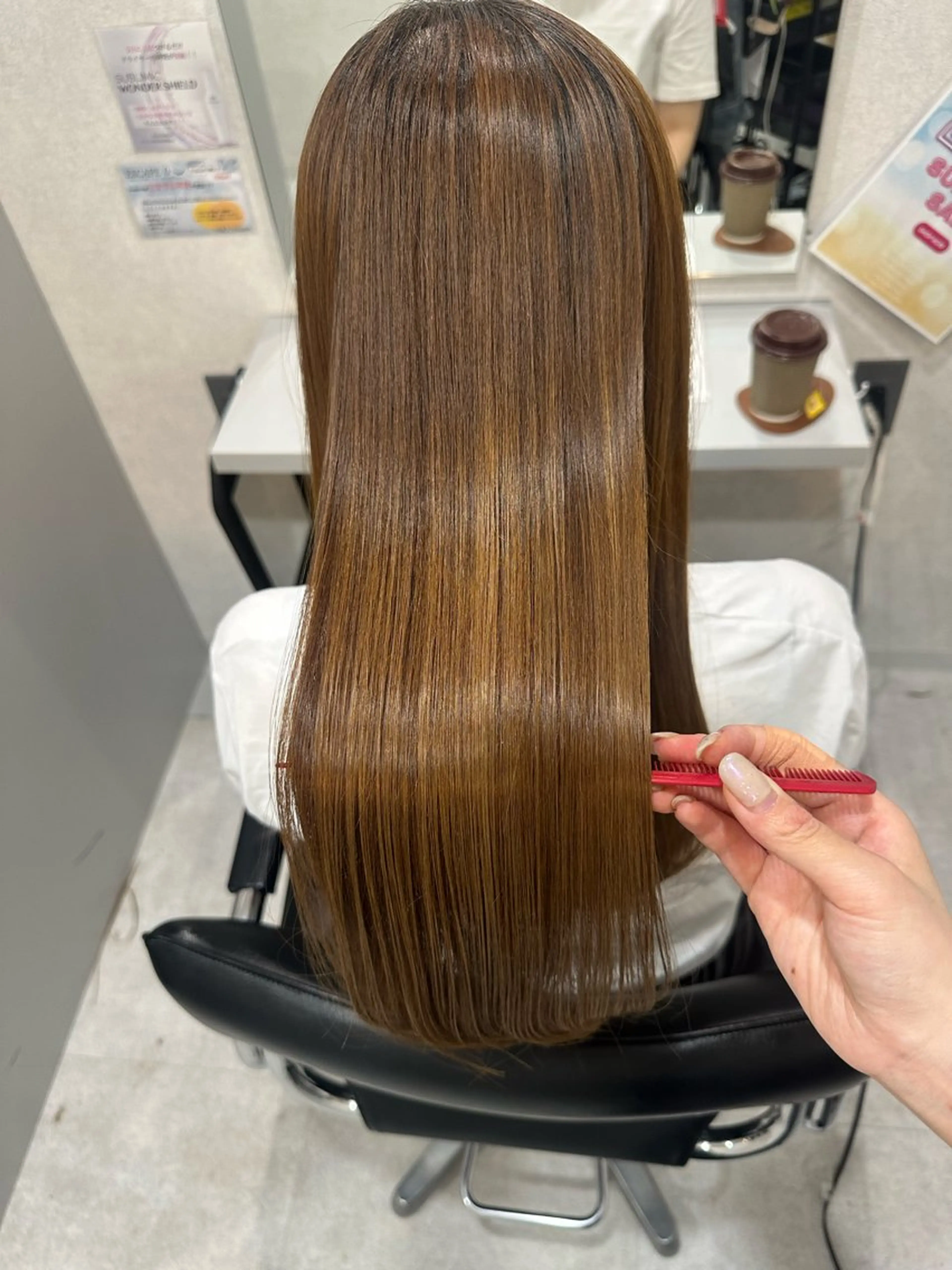 ロング カット 縮毛矯正 中韓🇨🇳🇰🇷 トレンド&髪質改善のヘアスタイル