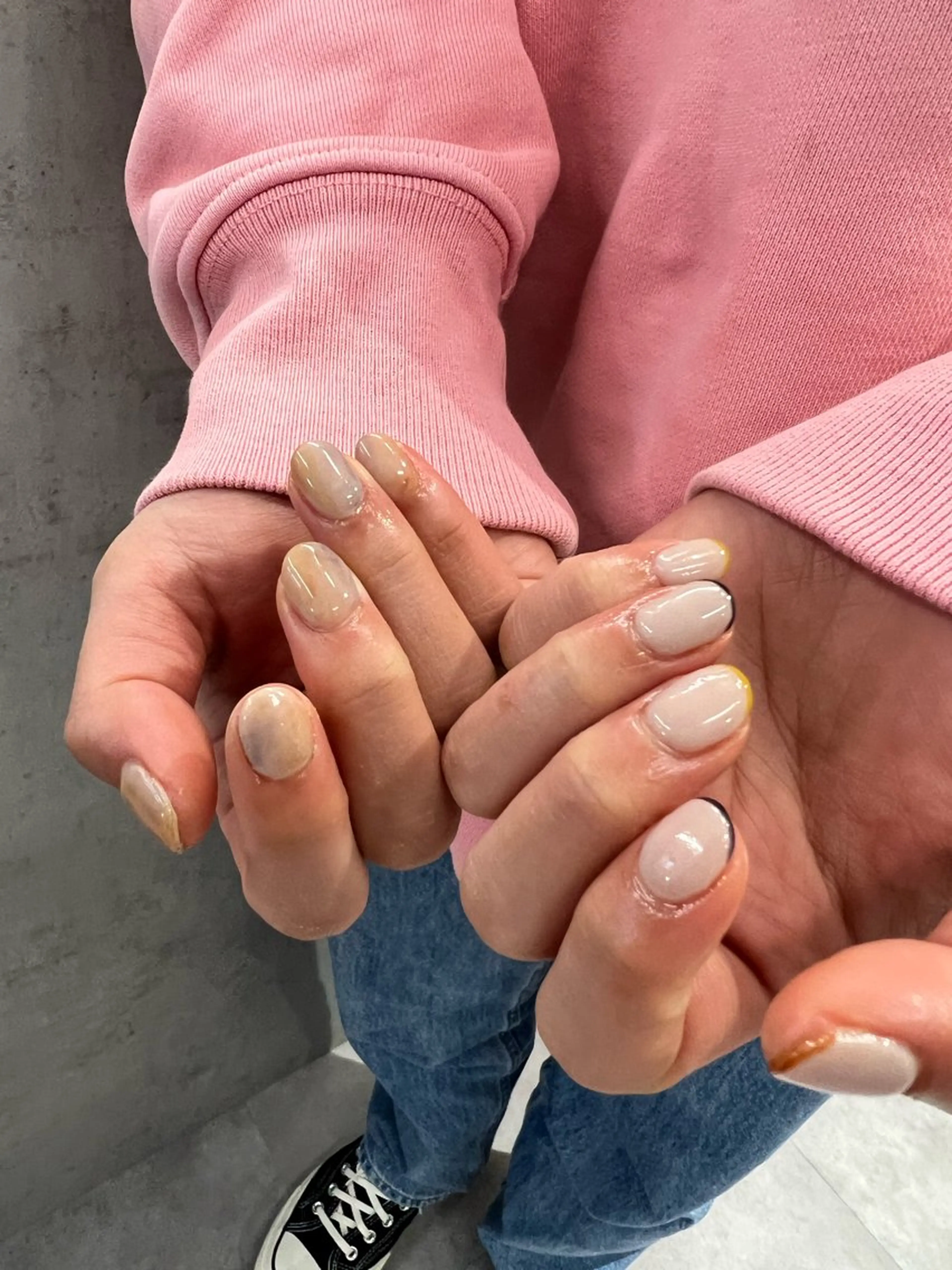 ネイル 大理石ネイル(マーブル) ハンドネイル ハンドケア Bana_ Nailのネイルデザイン