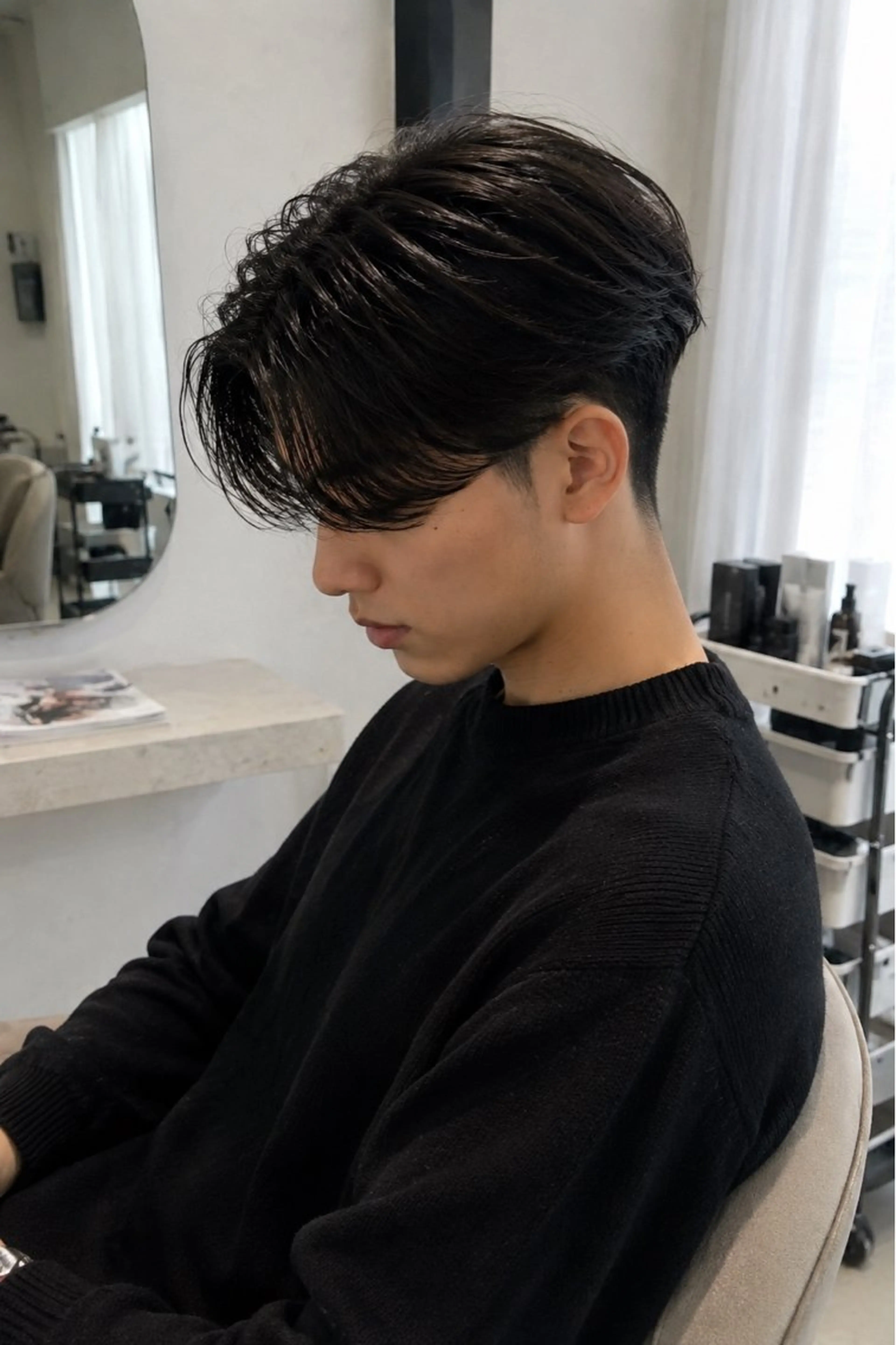 メンズカット+曲がる縮毛矯正の写真