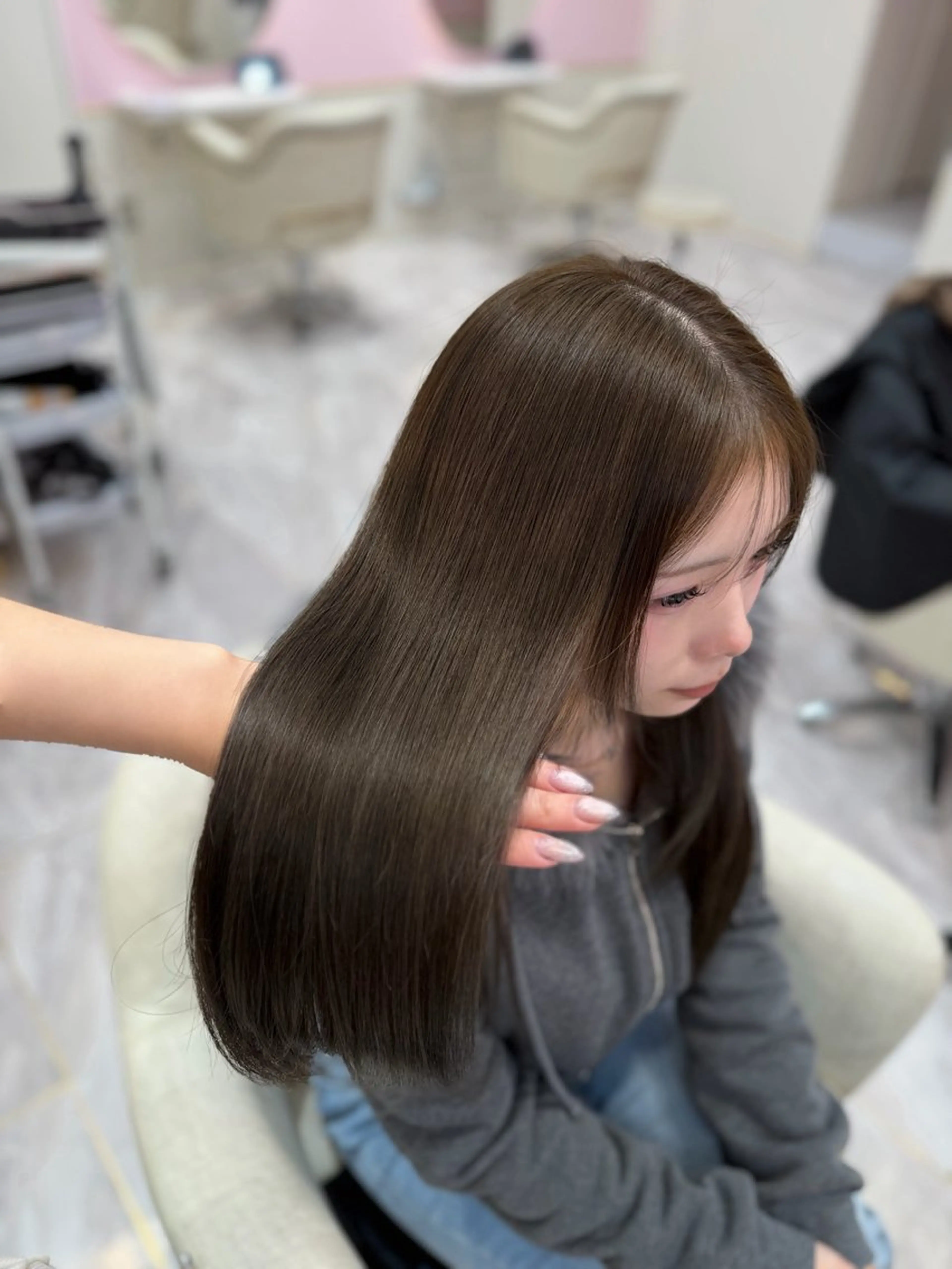 ロング ハイトーン/渋谷 韓国風/Narukaのヘアスタイル