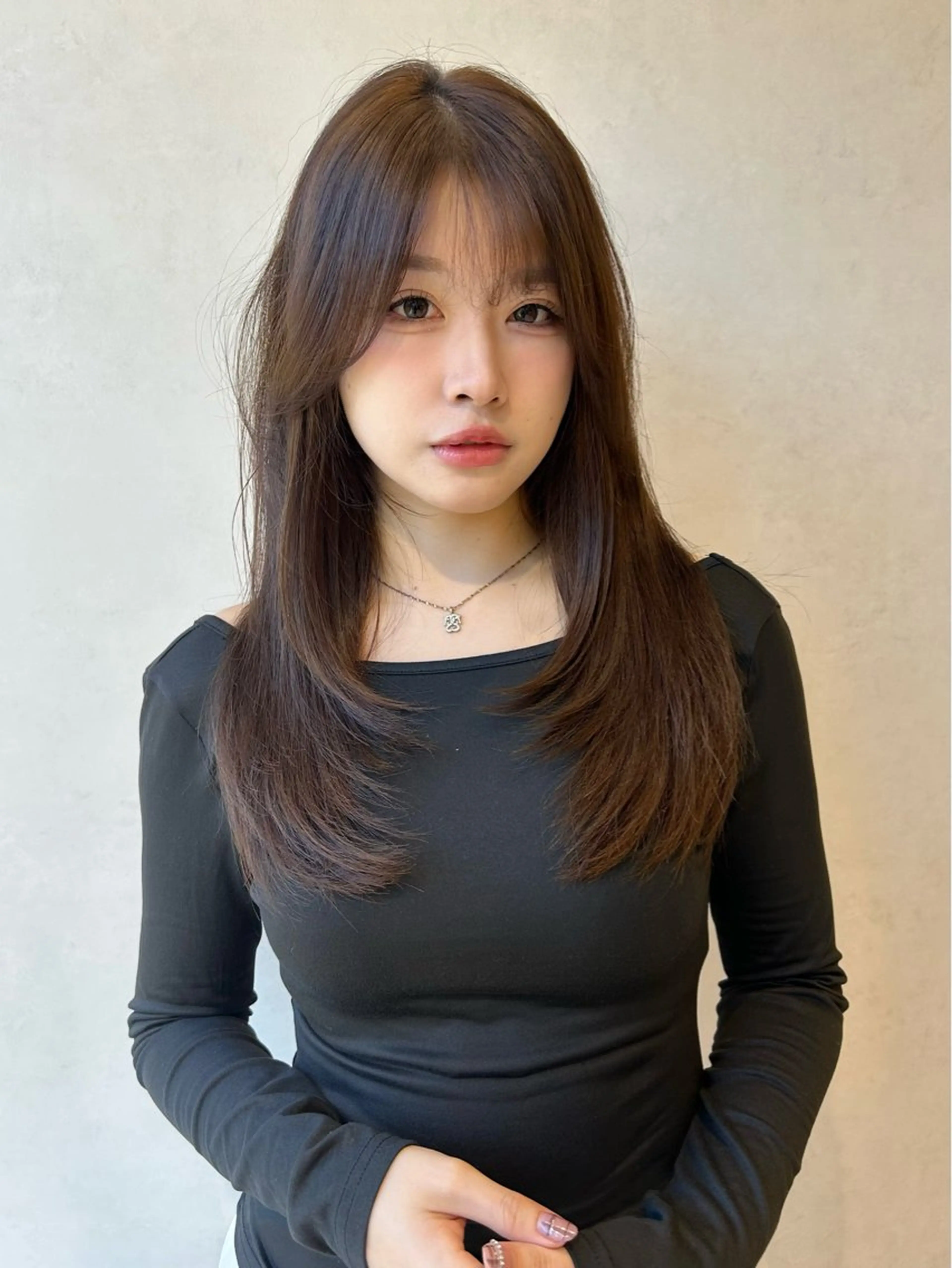 ミディアム カラー ヘアアレンジ グレージュ オリーブグレージュ オリーブグレー ‎透明感×艶髪 ‎🫒maki🎀のヘアスタイル