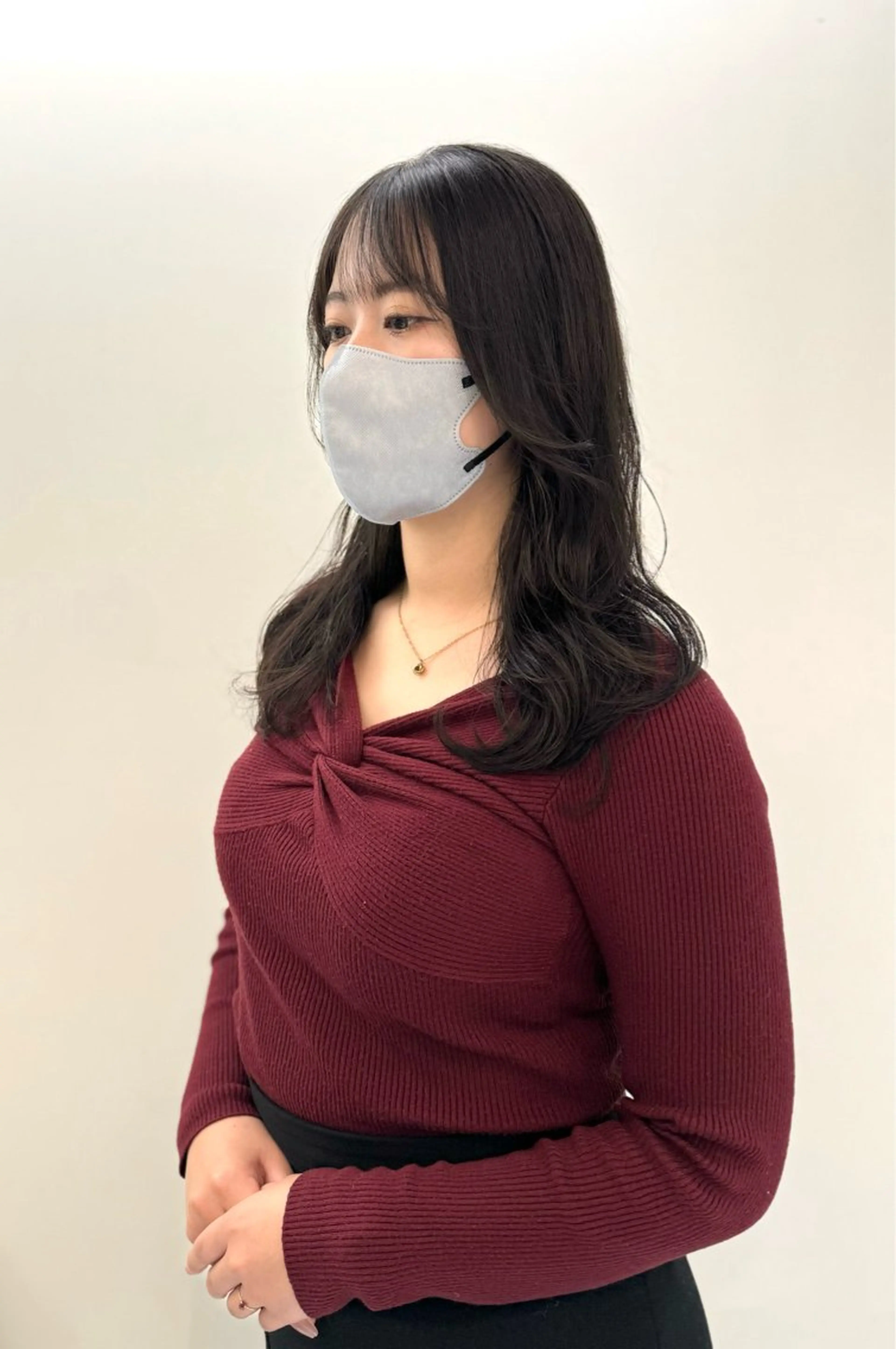 セミロング パーマ セミロングパーマ デジタルパーマ コテ巻き風パーマ/ デジタルパーマのヘアスタイル