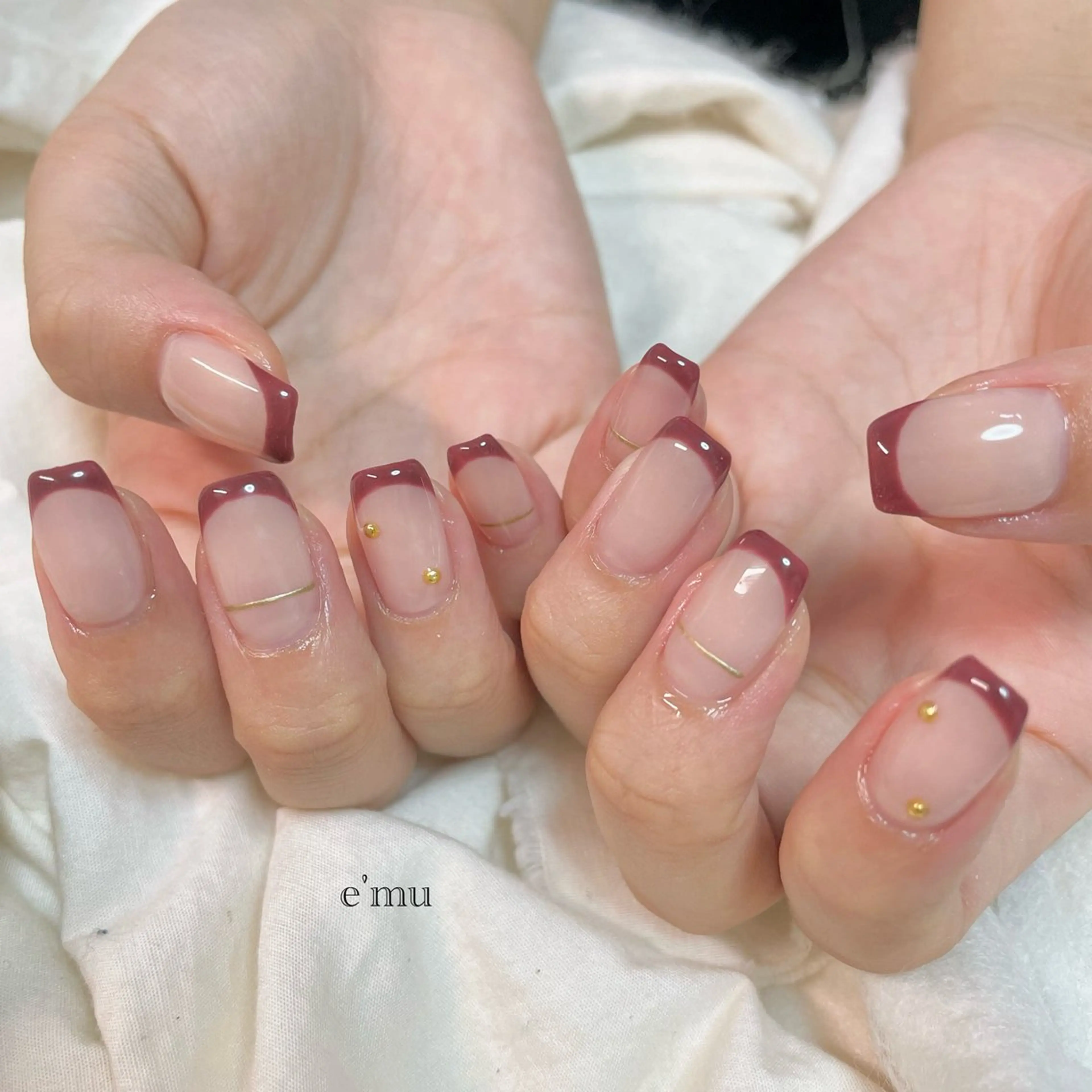 ネイル フレンチネイル シンプルネイル ハンドネイル nail salon e'mu💐のネイルデザイン