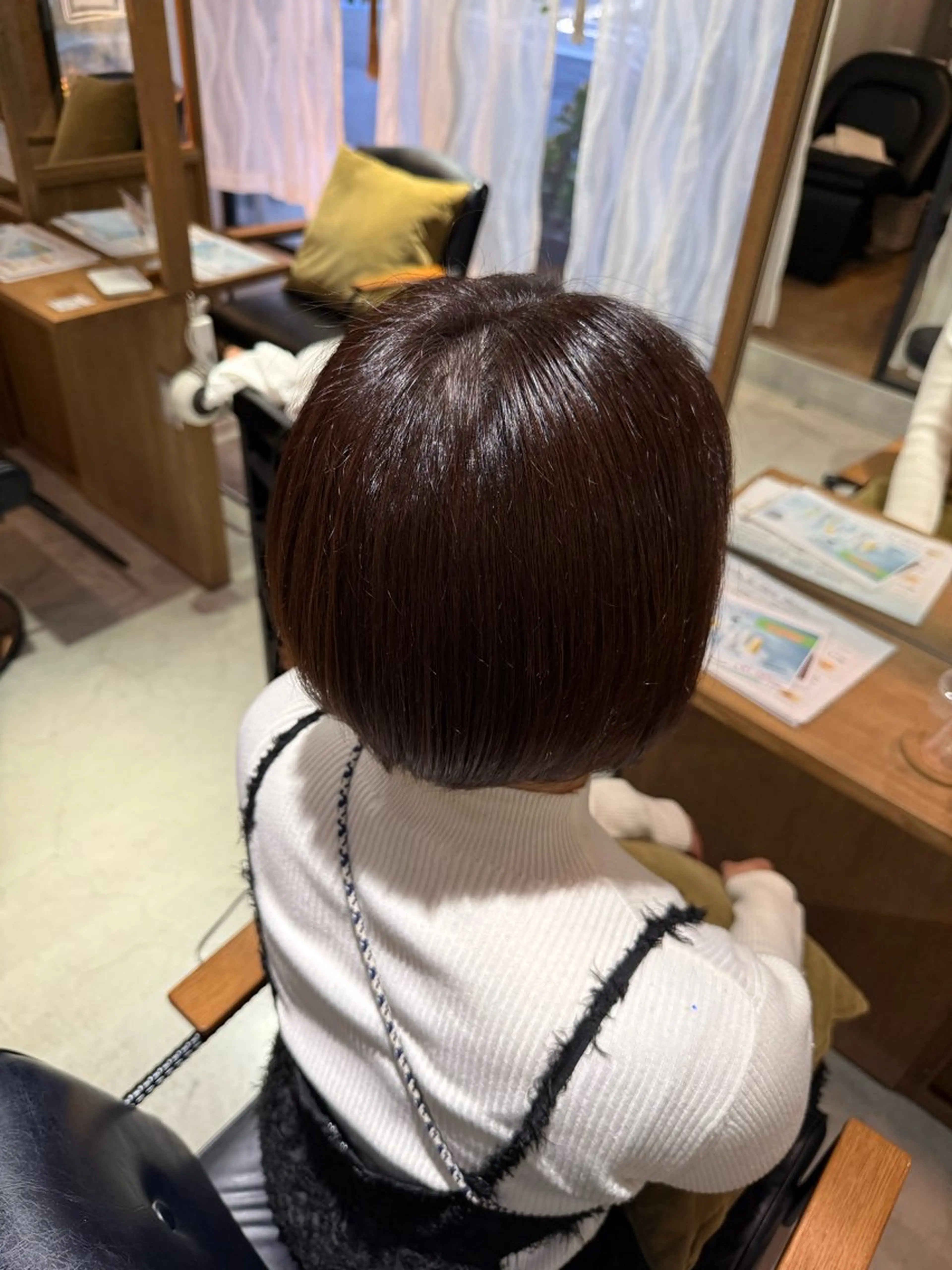 ショート カラー ショートボブ ブラウンカラー ボブ 伸ばしかけ ショートヘア FERIA池田/ 大達咲月のヘアスタイル