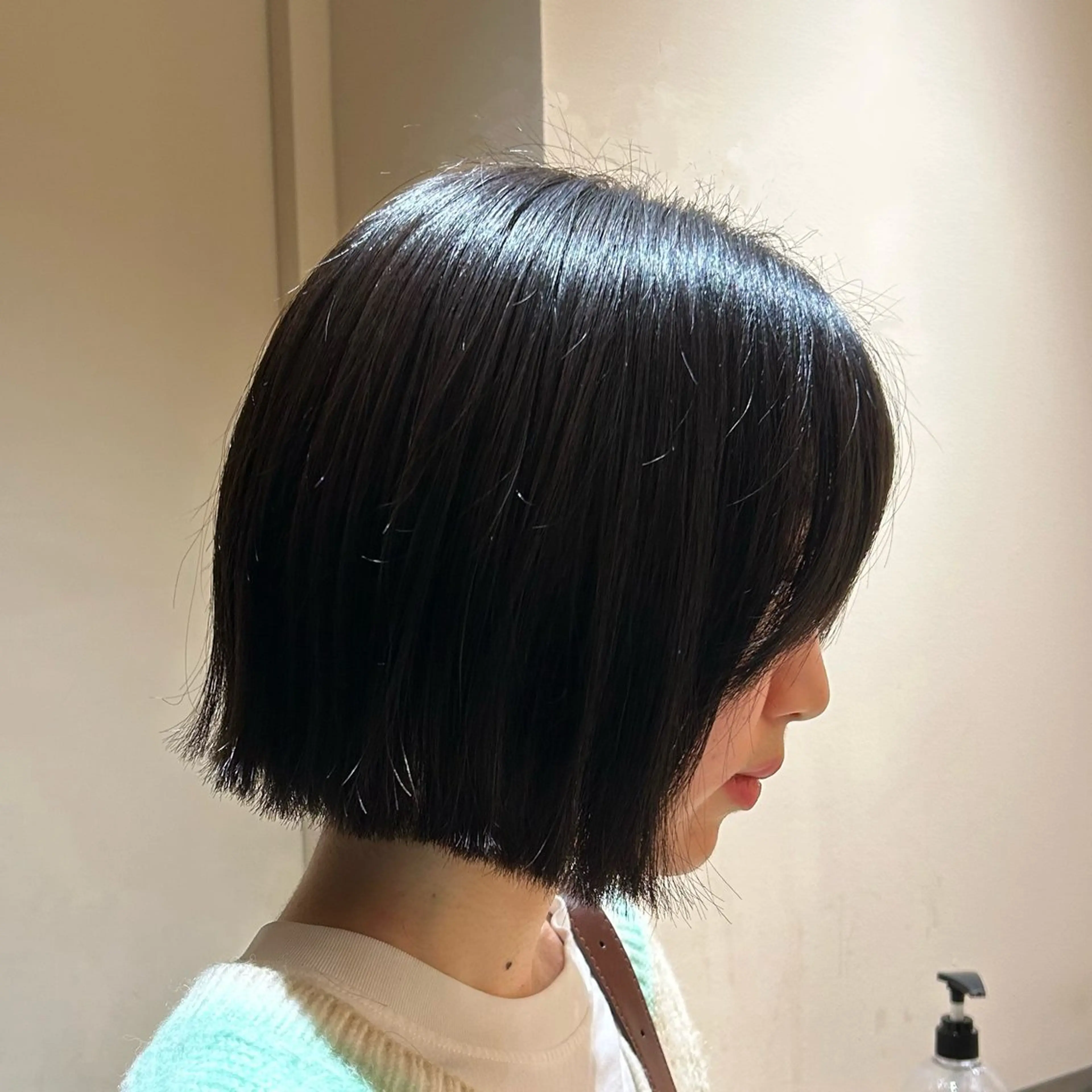 ショート 切りっぱなしボブ ボブ サラ艶/韓国ヘア ︎🌟璃奈 (ﾘﾅ)のヘアスタイル
