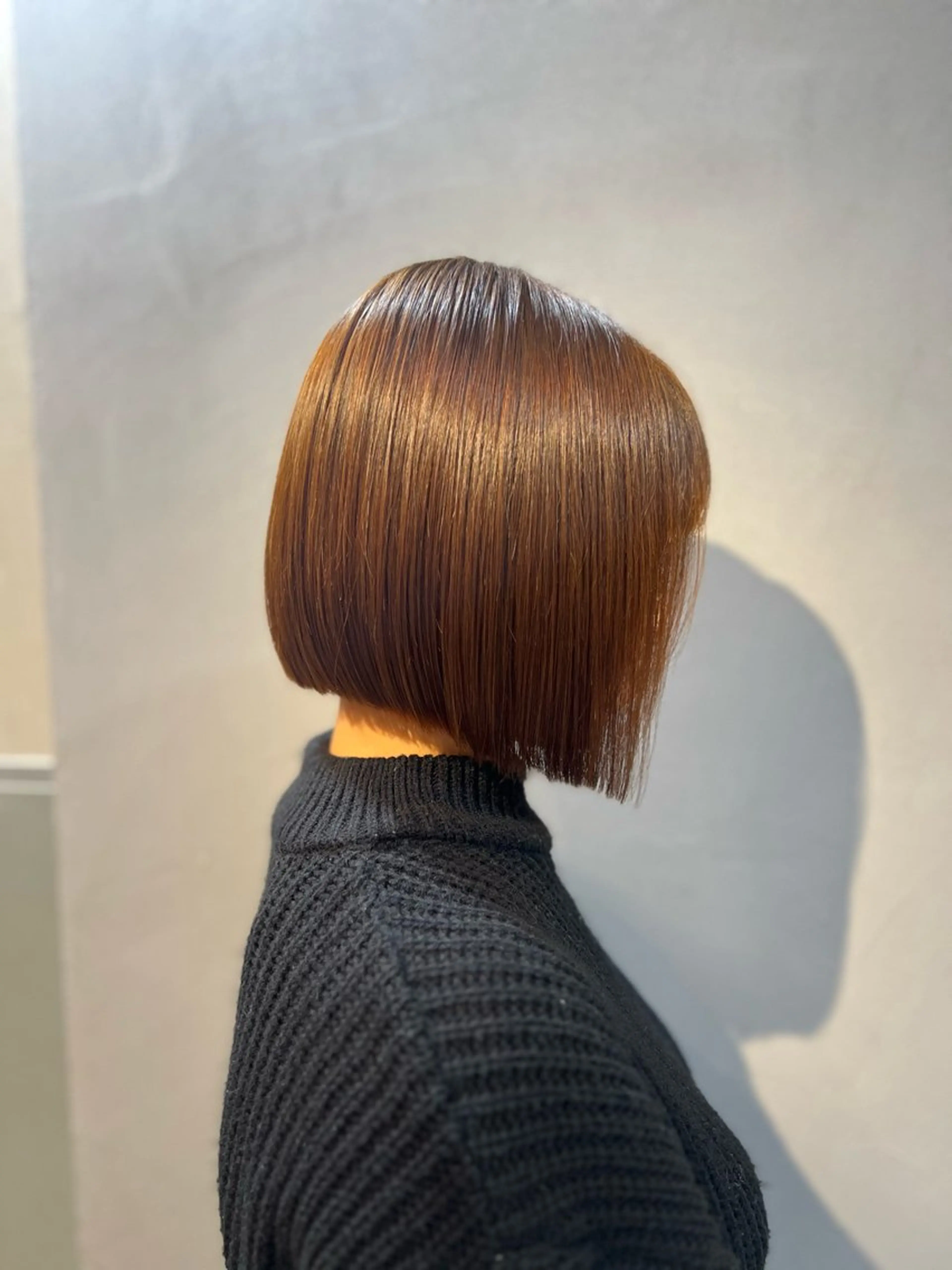 ショート カラー 切りっぱなしボブ ボブ 神戸ボブ✂️ ioe三宮/田 伸佳のヘアスタイル