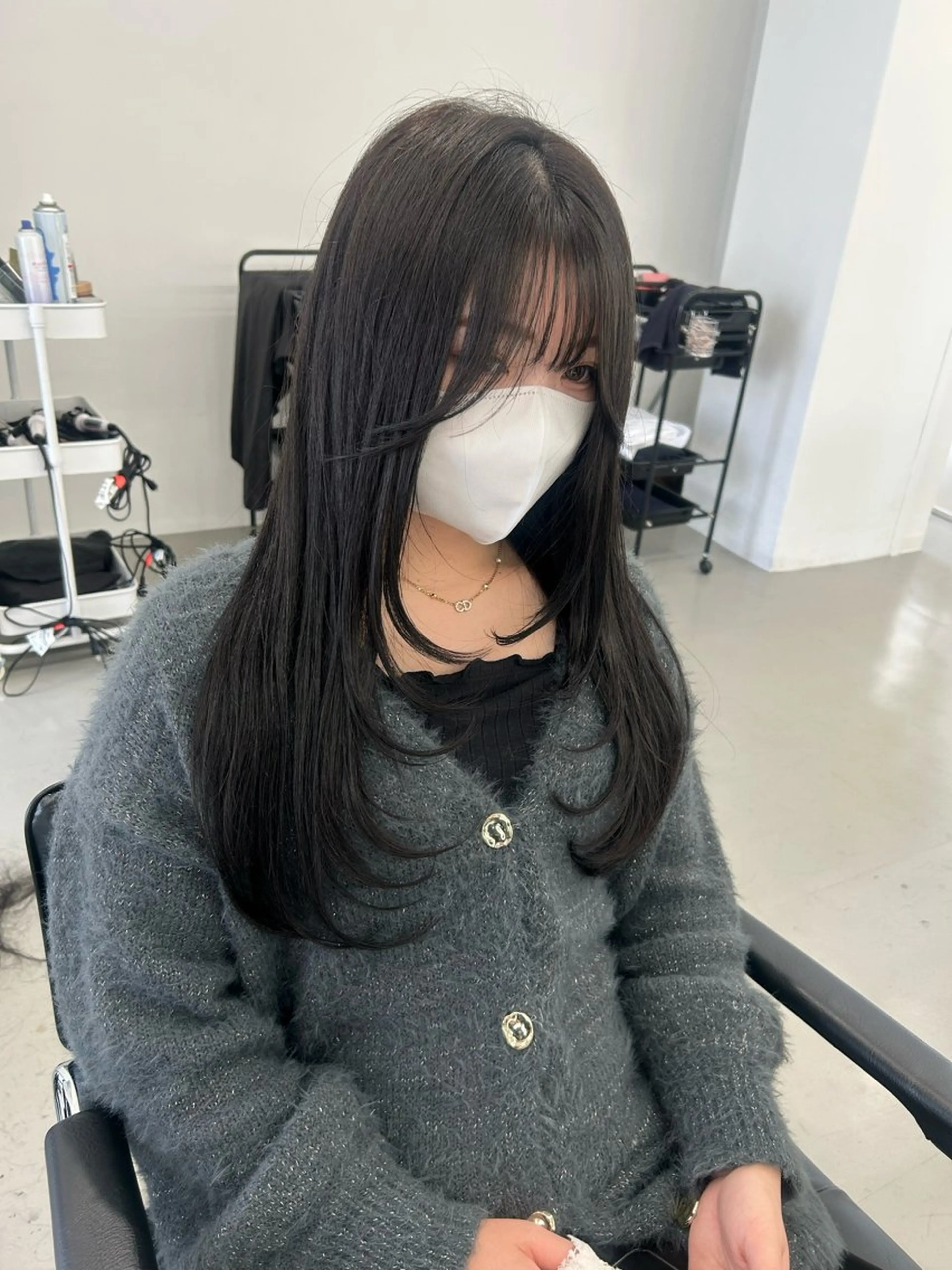 ロング カット NAHO 🩵 透明感カラー🫧のヘアスタイル