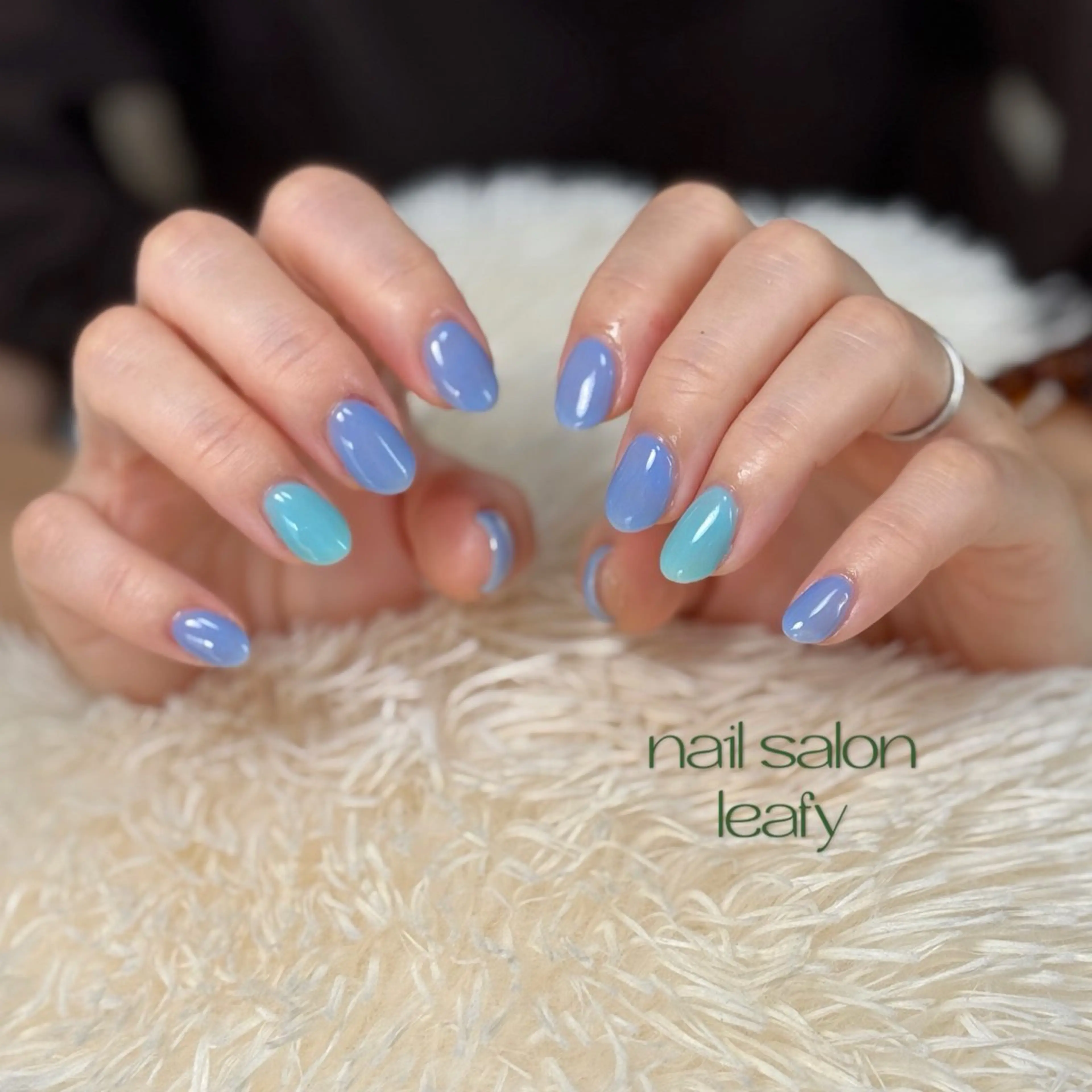 ネイル ワンカラーネイル パステルネイル ネイルサロン leafyのネイルデザイン