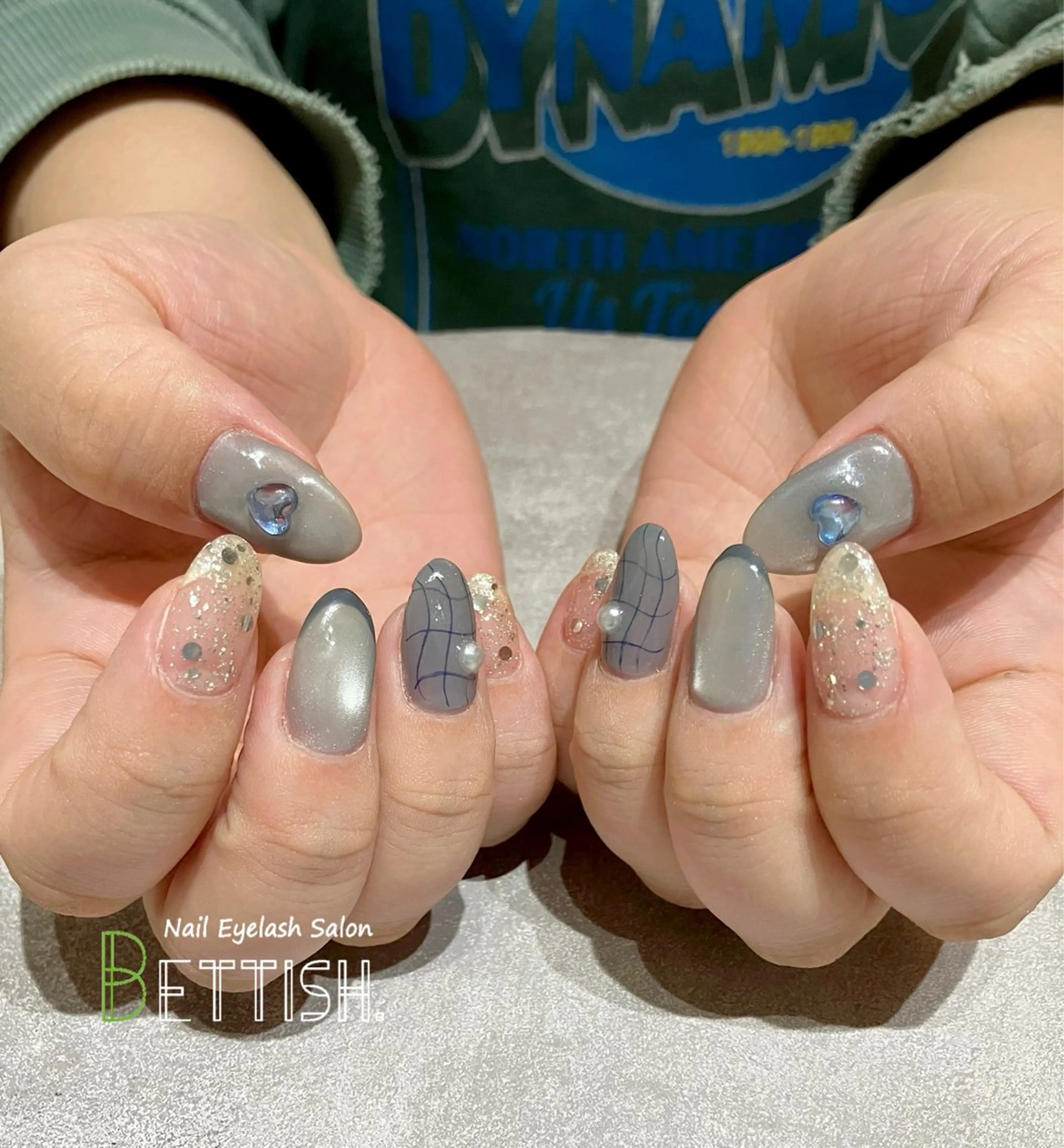 ネイル ハート リボン ハンドネイル BETTISH. KUMIKO☺︎︎のネイルデザイン