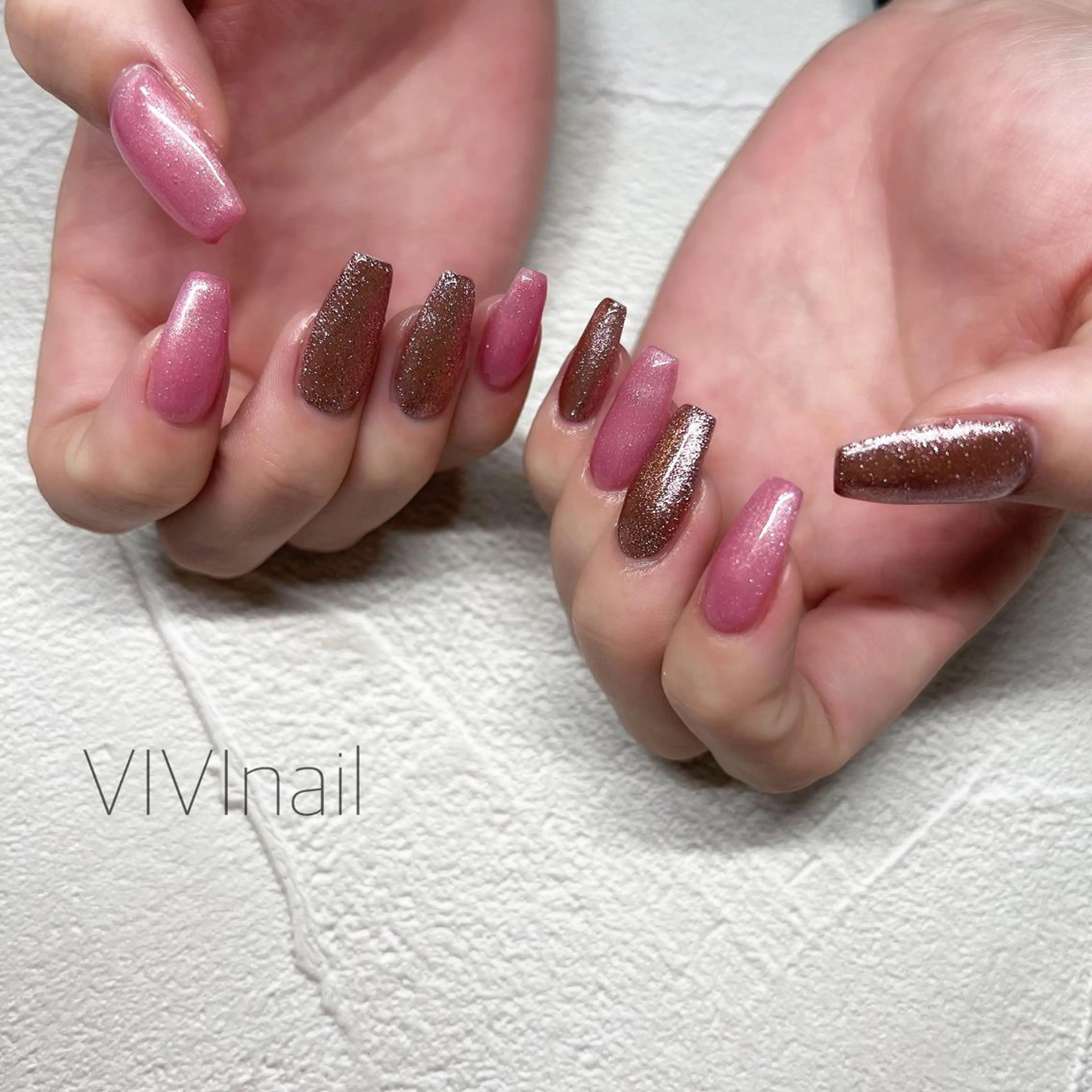 ネイル ワンカラーネイル ピンク ハンドネイル vivi nailのネイルデザイン