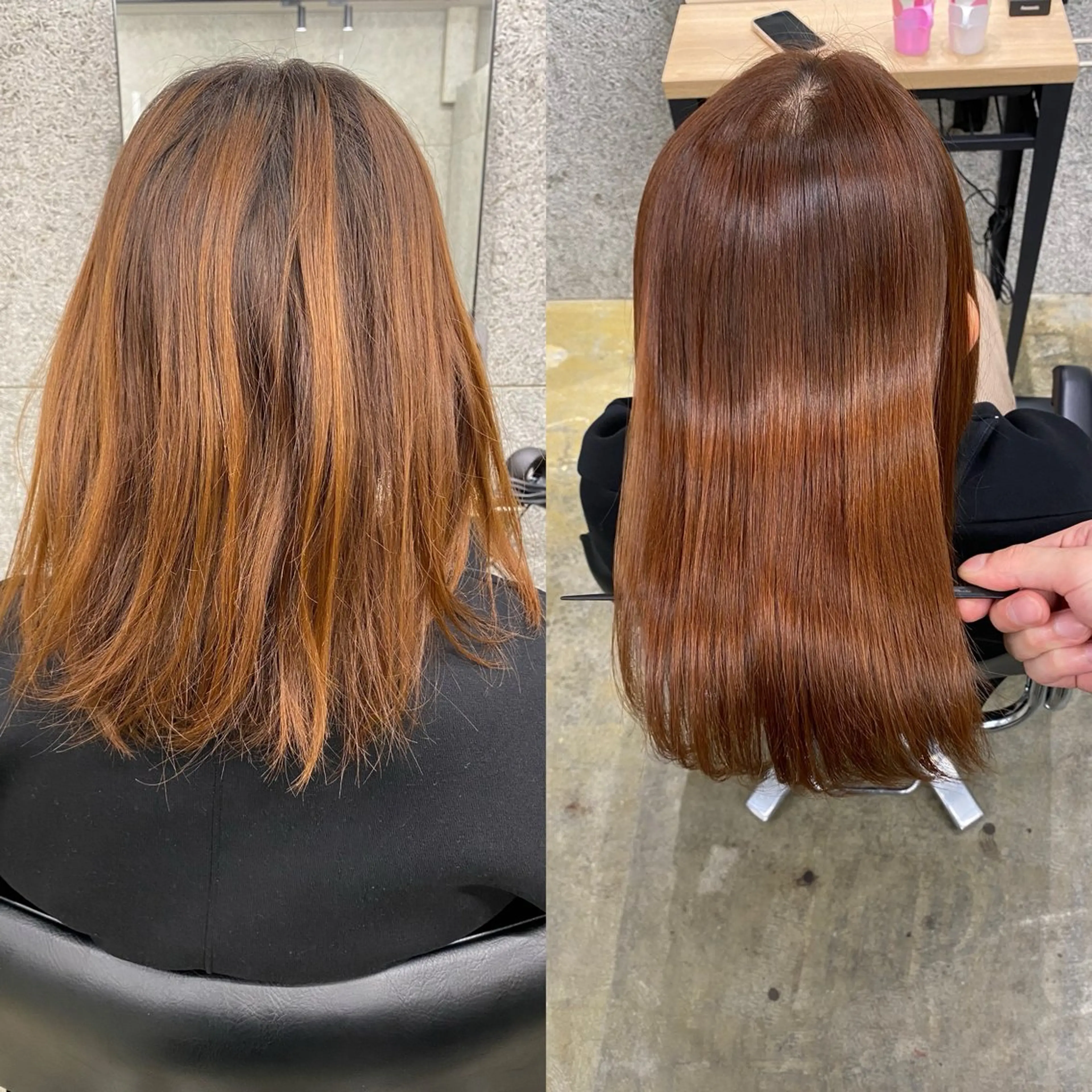 セミロング カット ヘアカラー 縮毛矯正 トリートメント WERULE pivot cross店所属・髪質改善/浅沼 亮のヘアスタイル