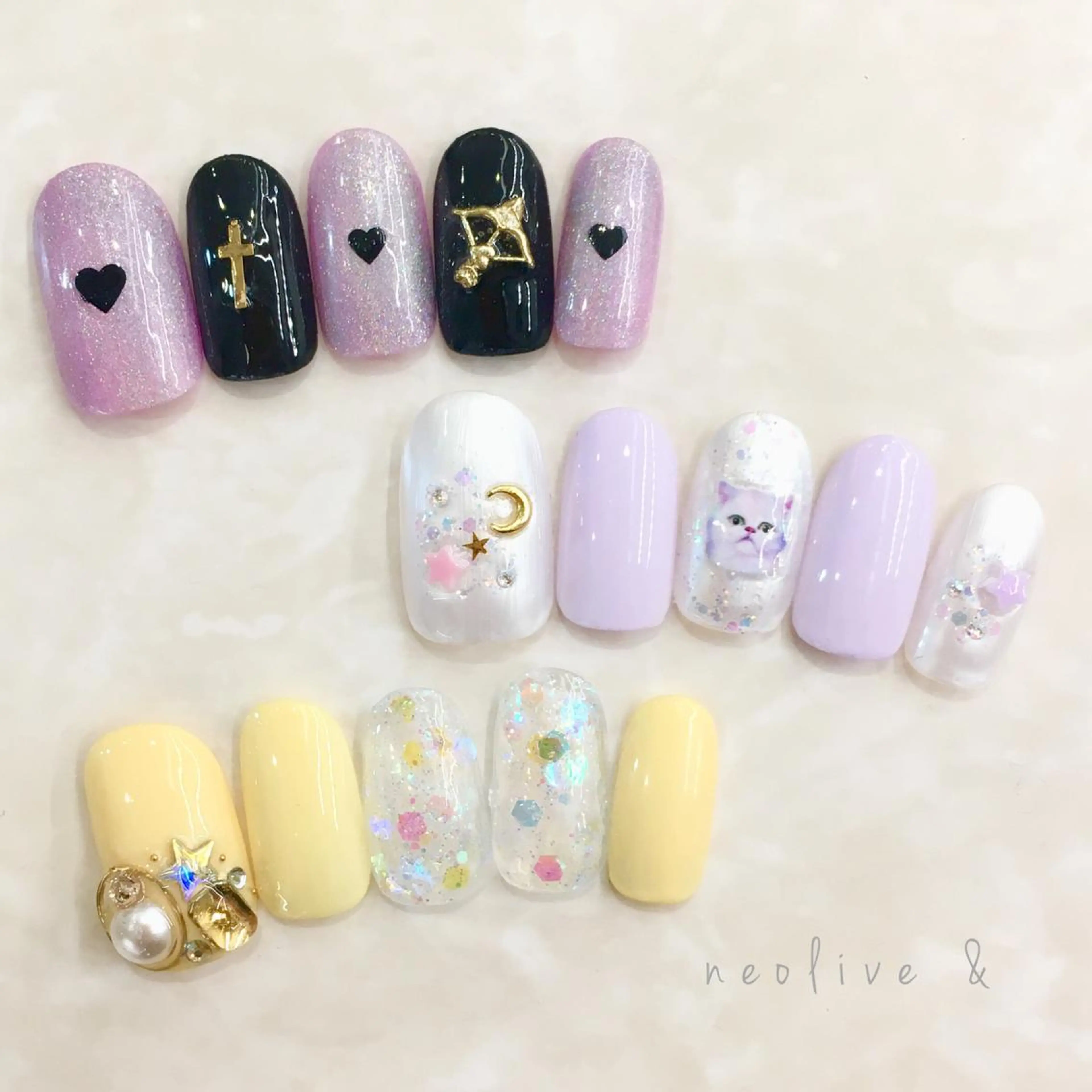 ネイル マツエク・マツパ カラーマツエク キラキラネイル ピンク Yuriko Omi パラジェル/渋谷のネイルデザイン