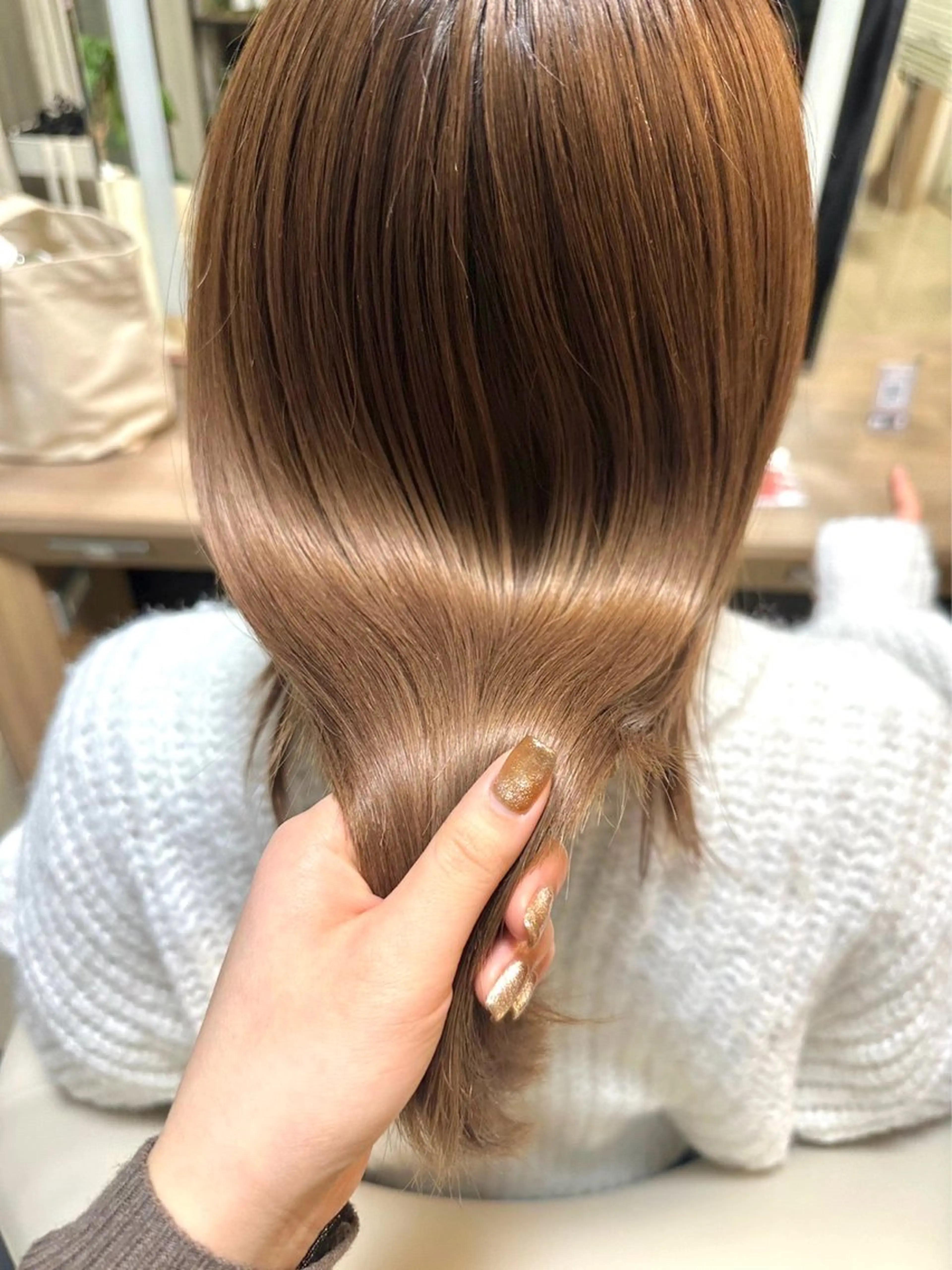 ロング ショートボブ ボブ くびれヘア ハイライト 髪質改善 髪質改善・縮毛・ 艶髪カラー　Maruのヘアスタイル