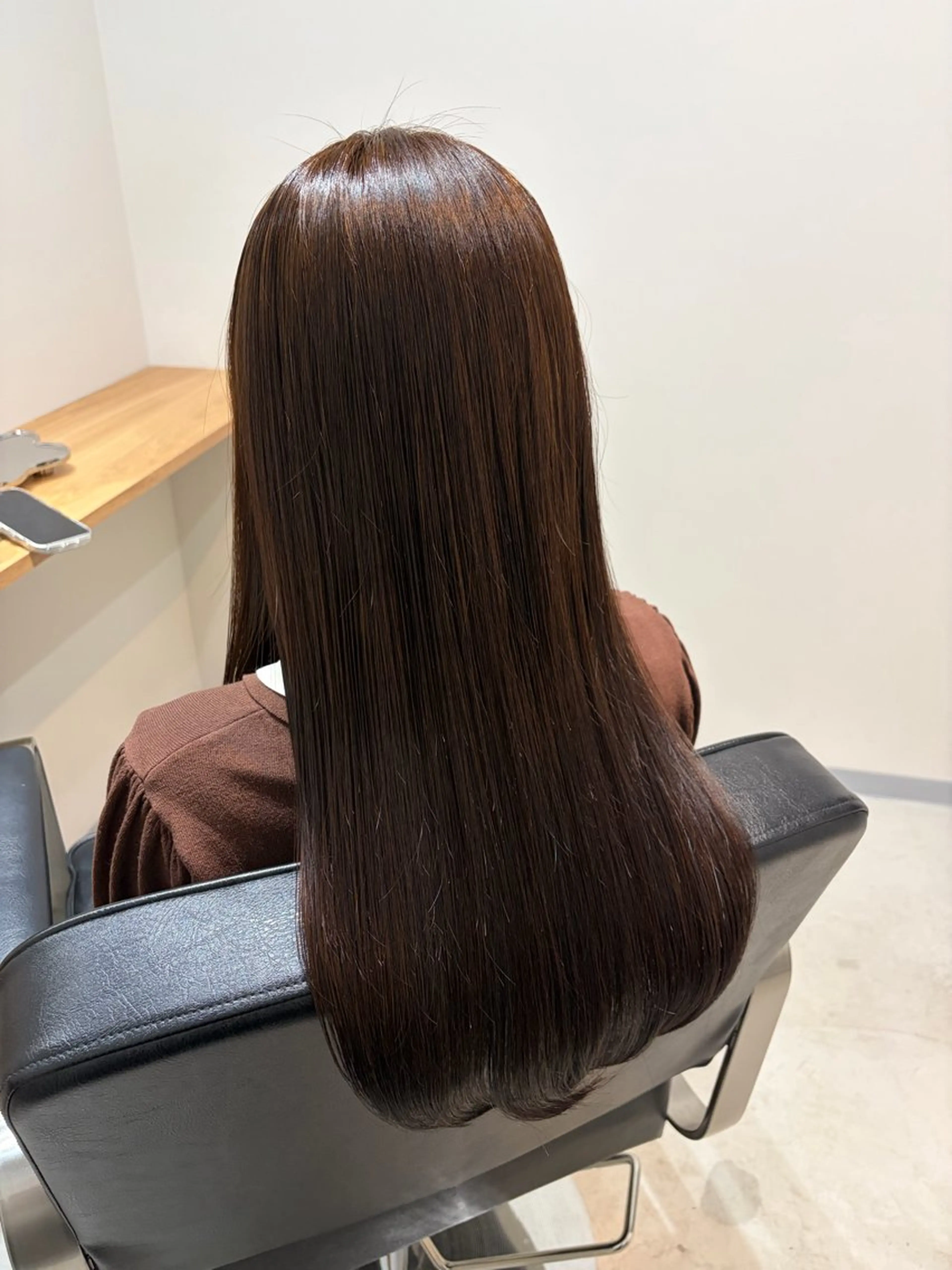 ロング omaフクダ 縮毛矯正/艶髪カラーのヘアスタイル