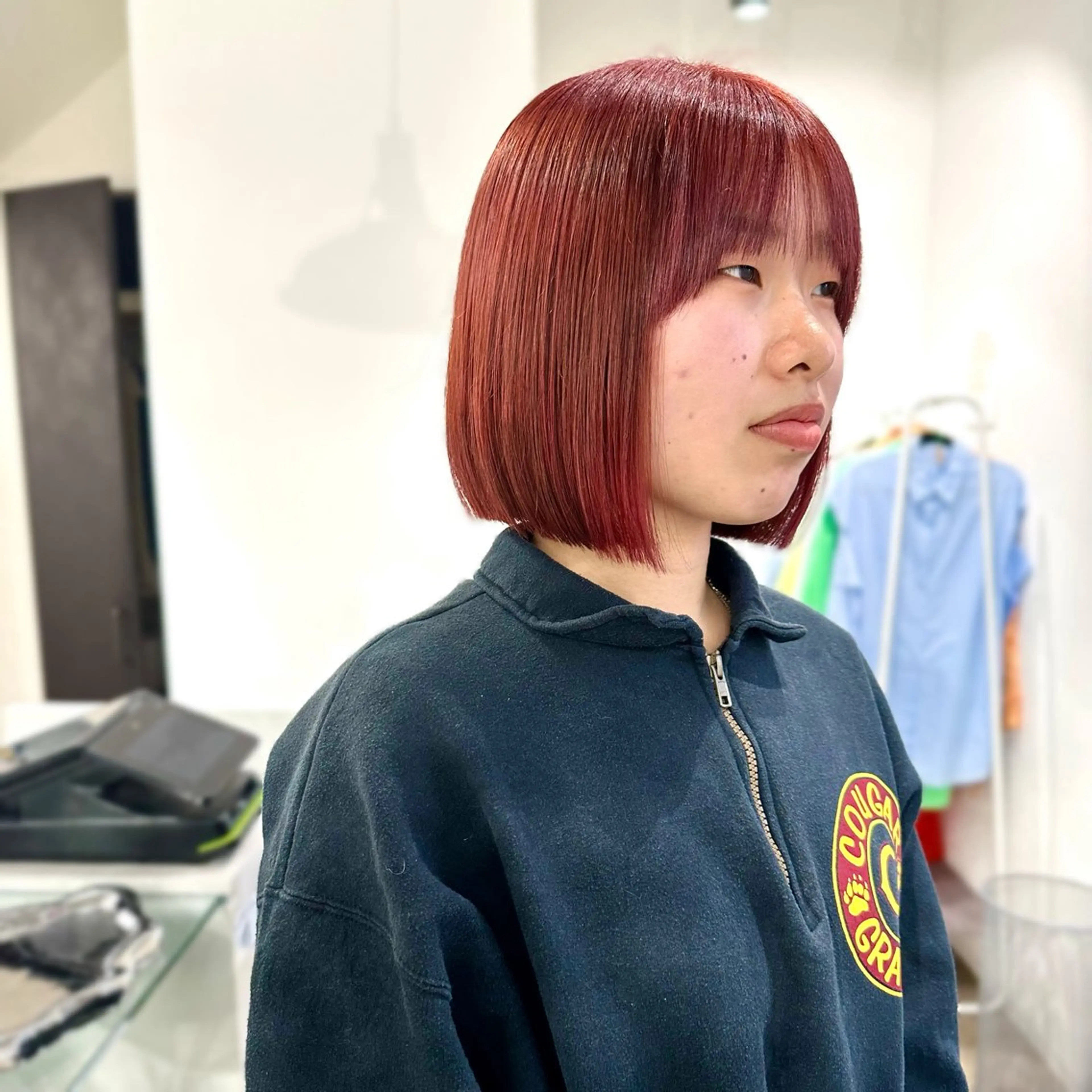 ショート カラー ブリーチ レッドカラー カット ヘアカラー トリートメント ボブ/ショート特化/ 船橋徒歩2分/ERIのヘアスタイル