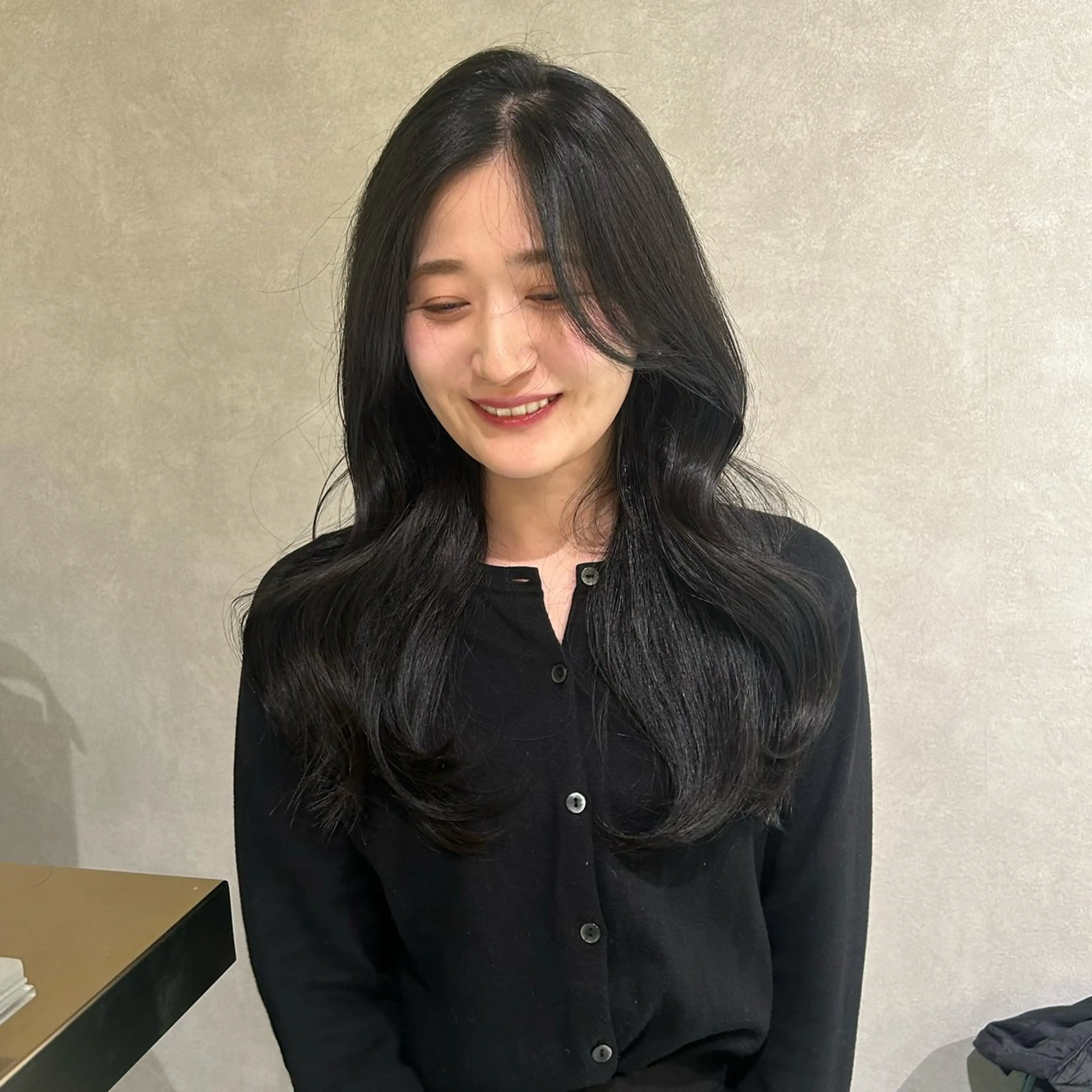 ロング カラー レイヤーカット メンズカット ゆめのヘアスタイル