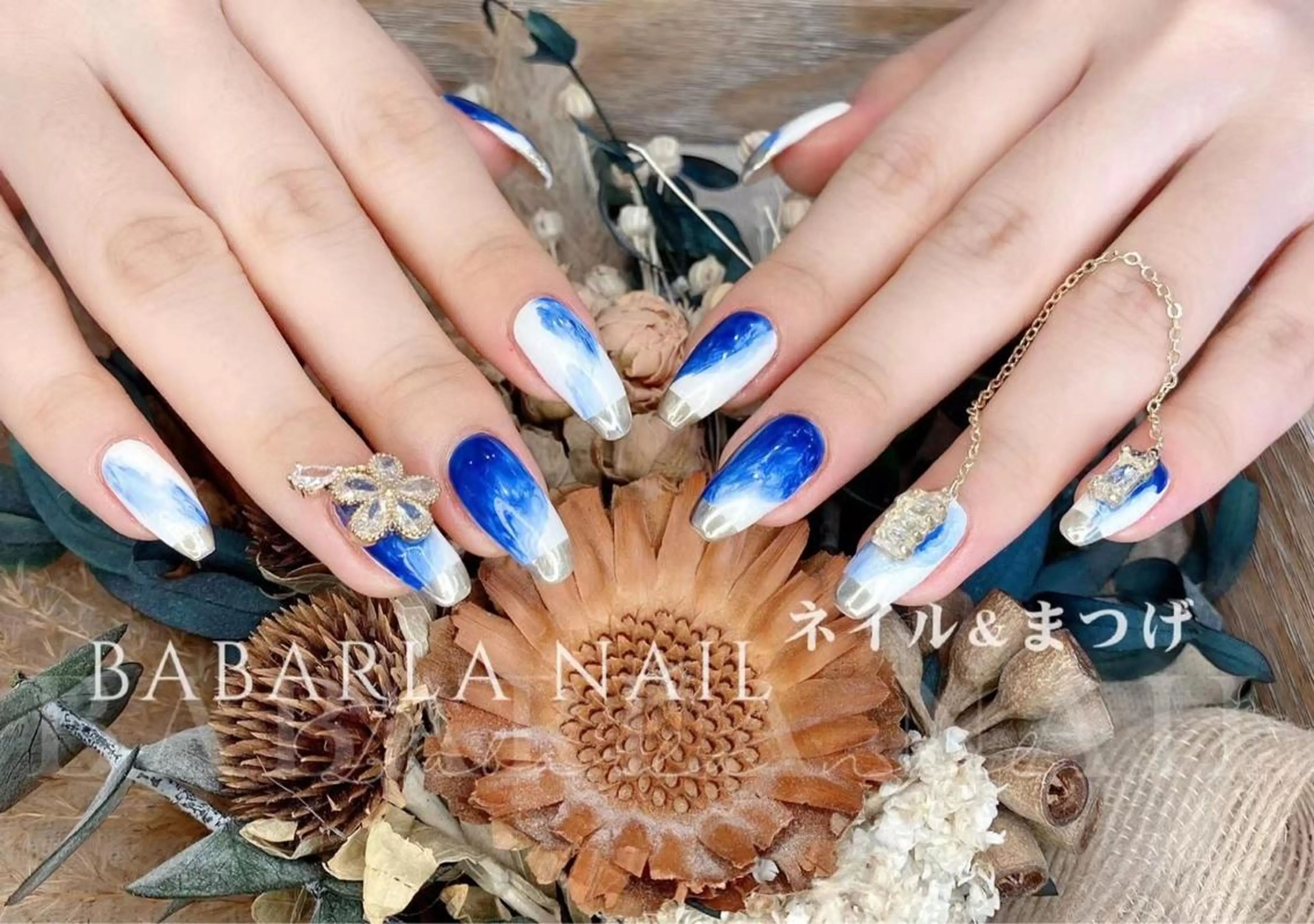 ネイル ブルー Babarla nailのネイルデザイン