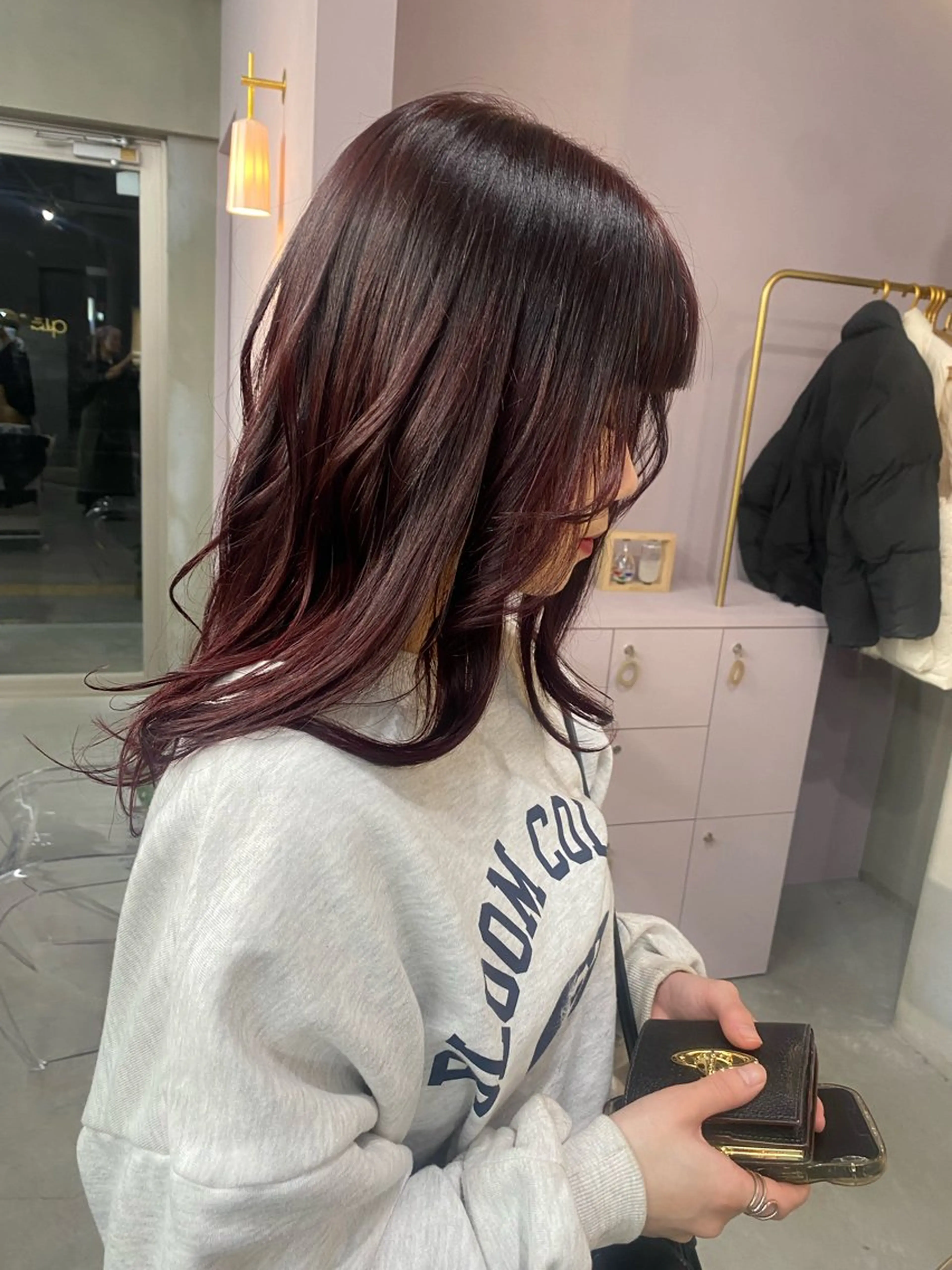 セミロング カラー ヘアカラー トリートメント 前橋 姫奈のヘアスタイル