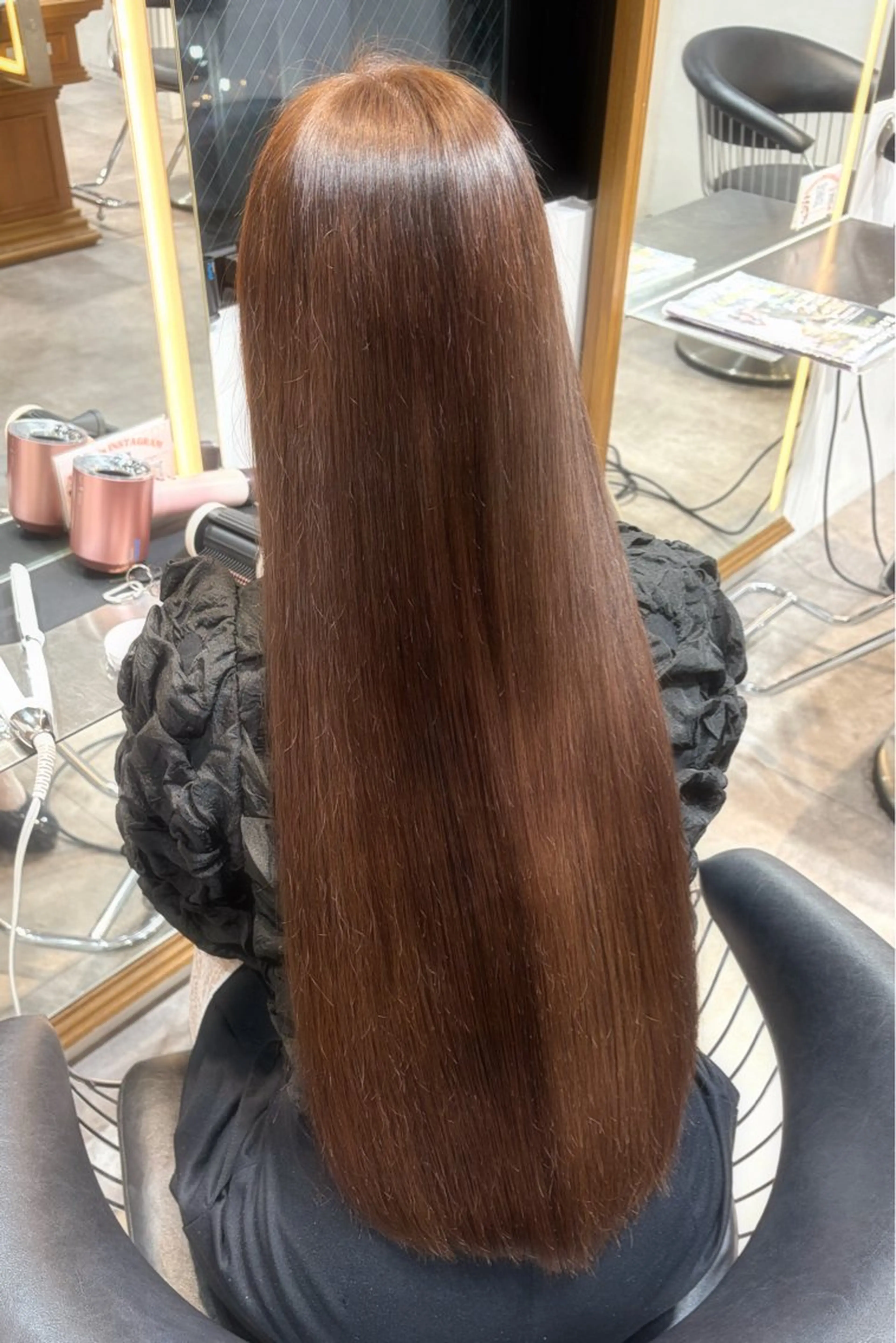 ロング カラー ブラウンカラー ショコラブラウン ヘアカラー トリートメント hina /透明感艶カラー✨️のヘアスタイル